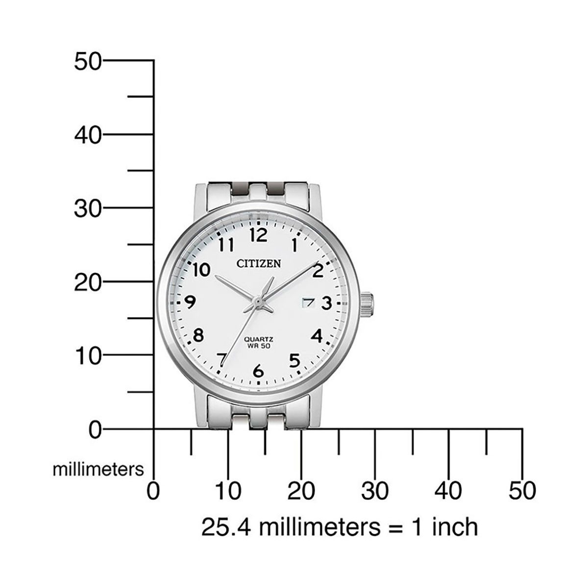 Citizen Kwartshorloge EU6090-54A Polshorloge, dameshorloge, roestvrijstalen band, datum