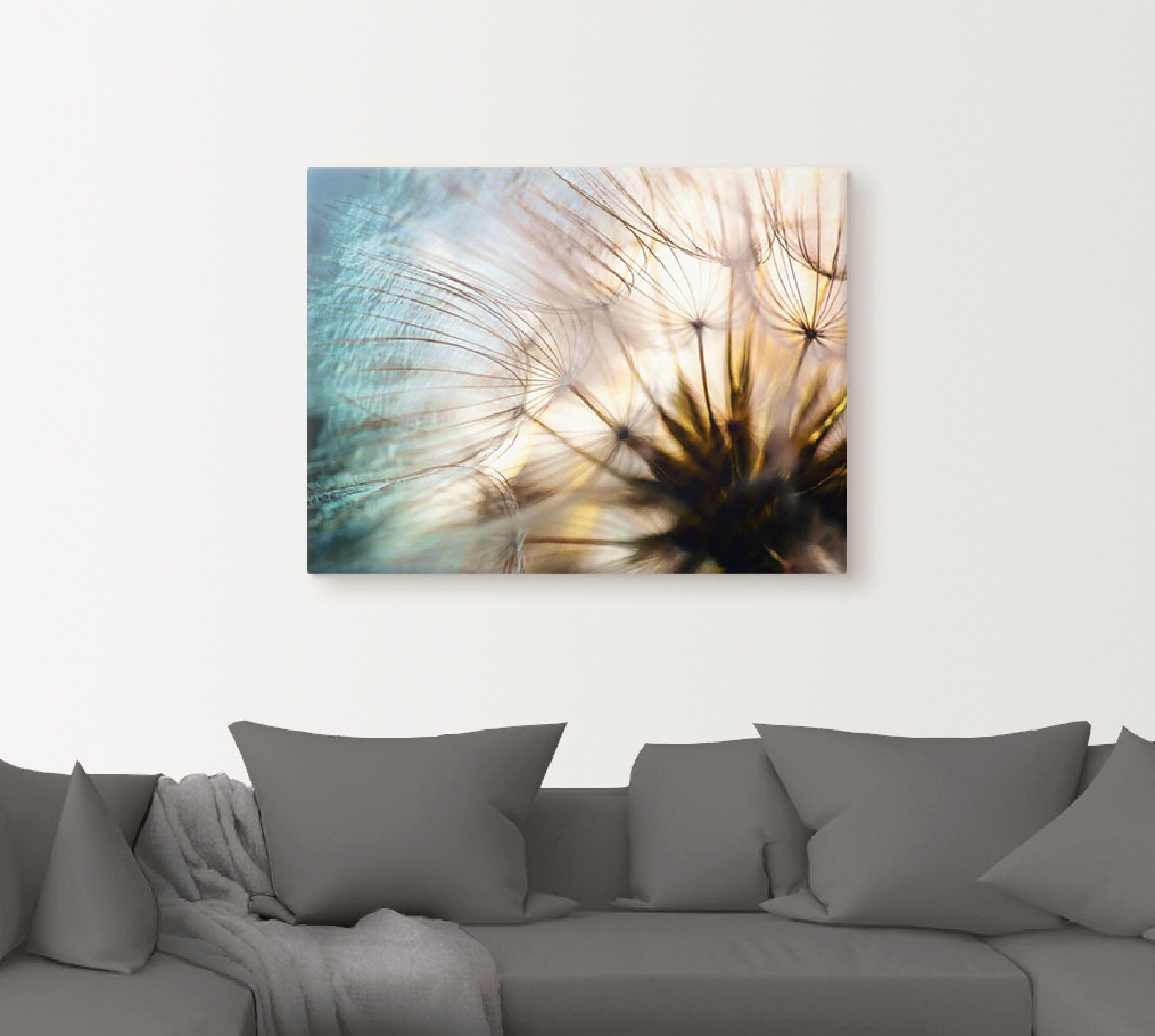 Artland Artprint Pluizenbol macro abstract als artprint van aluminium, artprint voor buiten, artprint op linnen, poster, muursticker