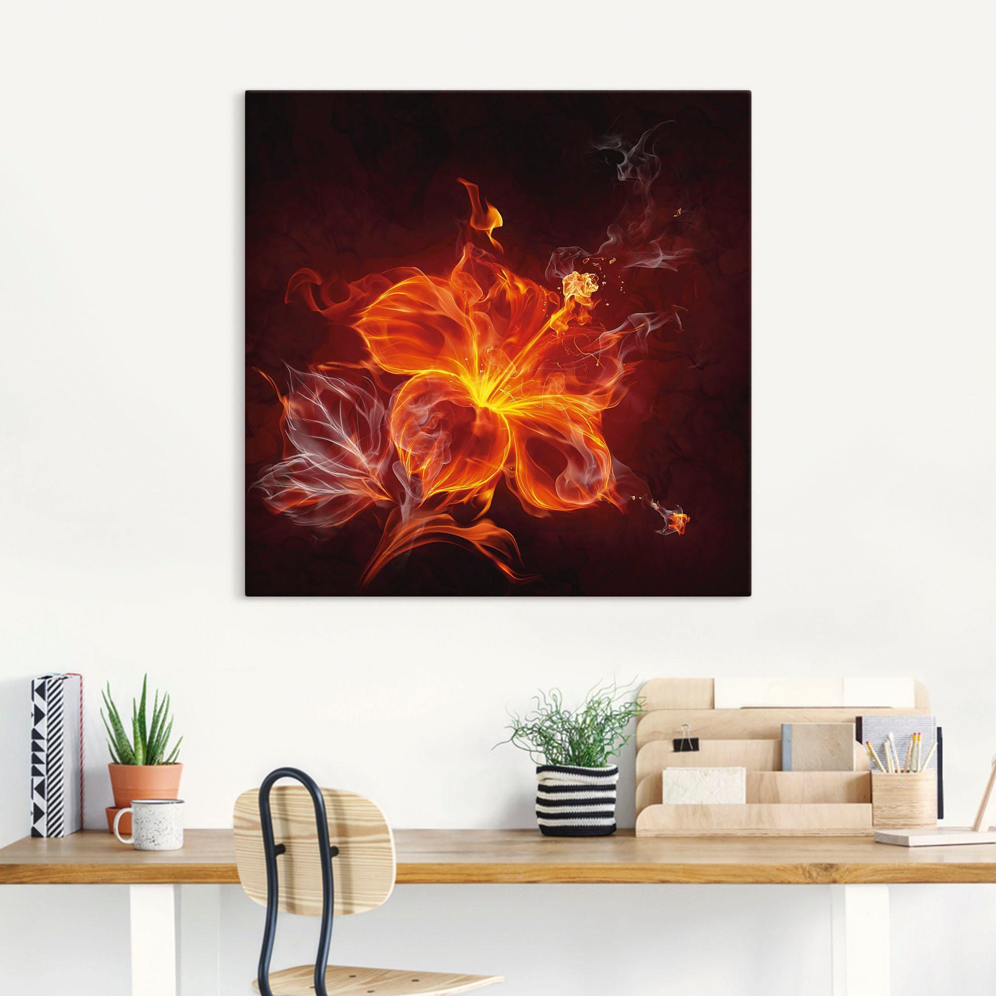 Artland Artprint Vuurbloem als artprint op linnen, poster, muursticker in verschillende maten
