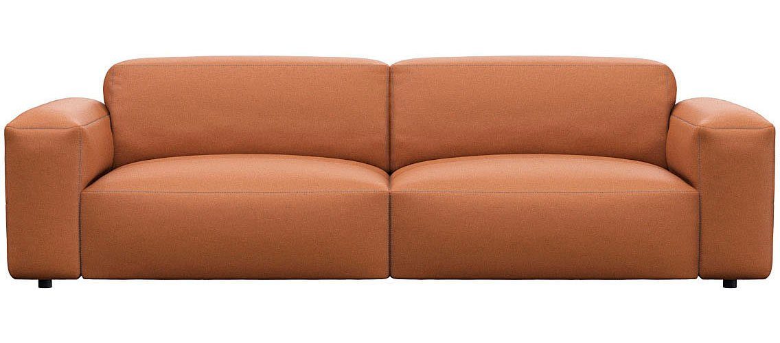 FLEXLUX 3-zitsbank Lucera bank, super comfortabel door hoogwaardige zitopbouw met koudschuim bruin, 3-zitsbanken