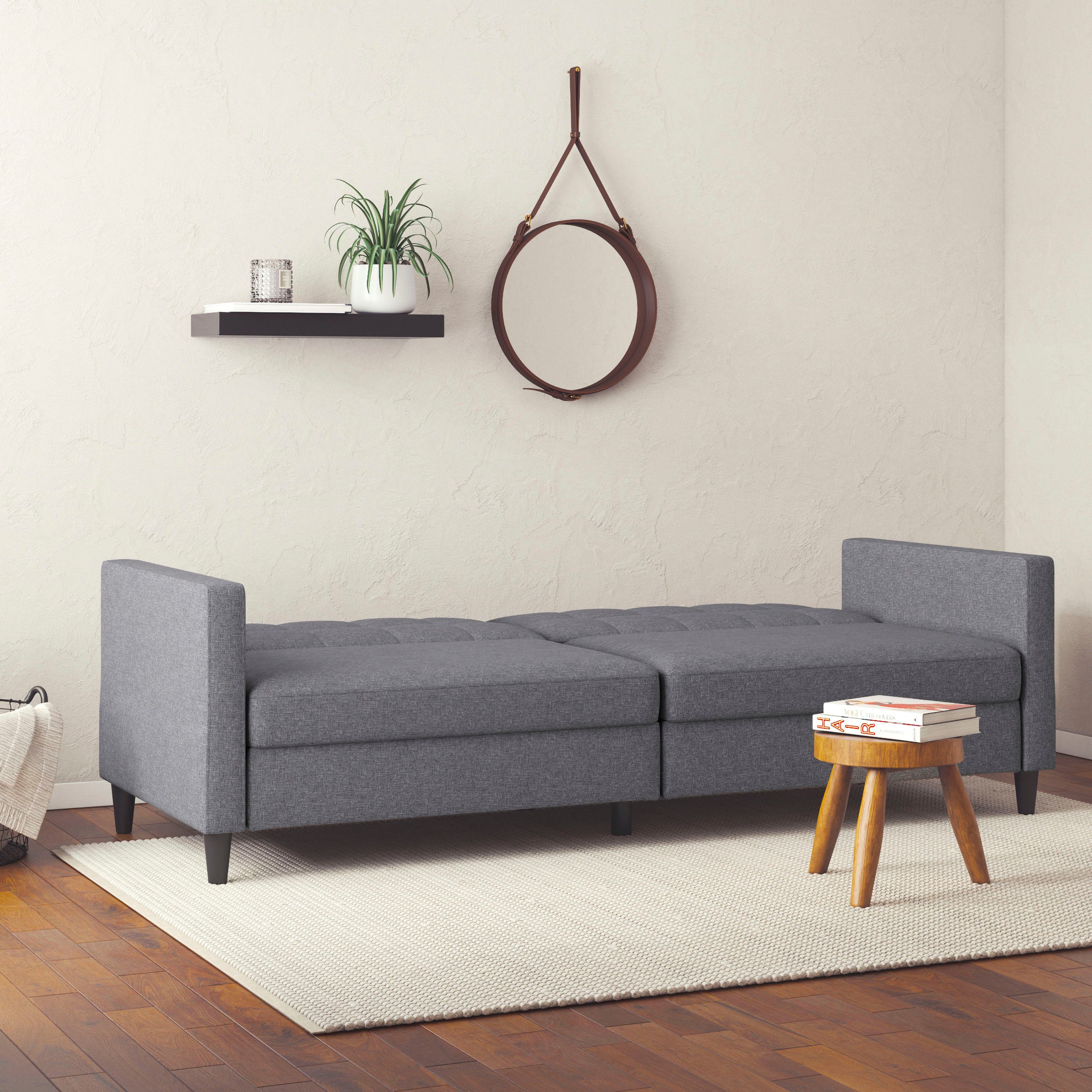Dorel Home 3-zitsbank Hartford II Slaapfunctie, rugleuning 2-delig, 3-voudig verstelbaar, zithoogte 43 cm