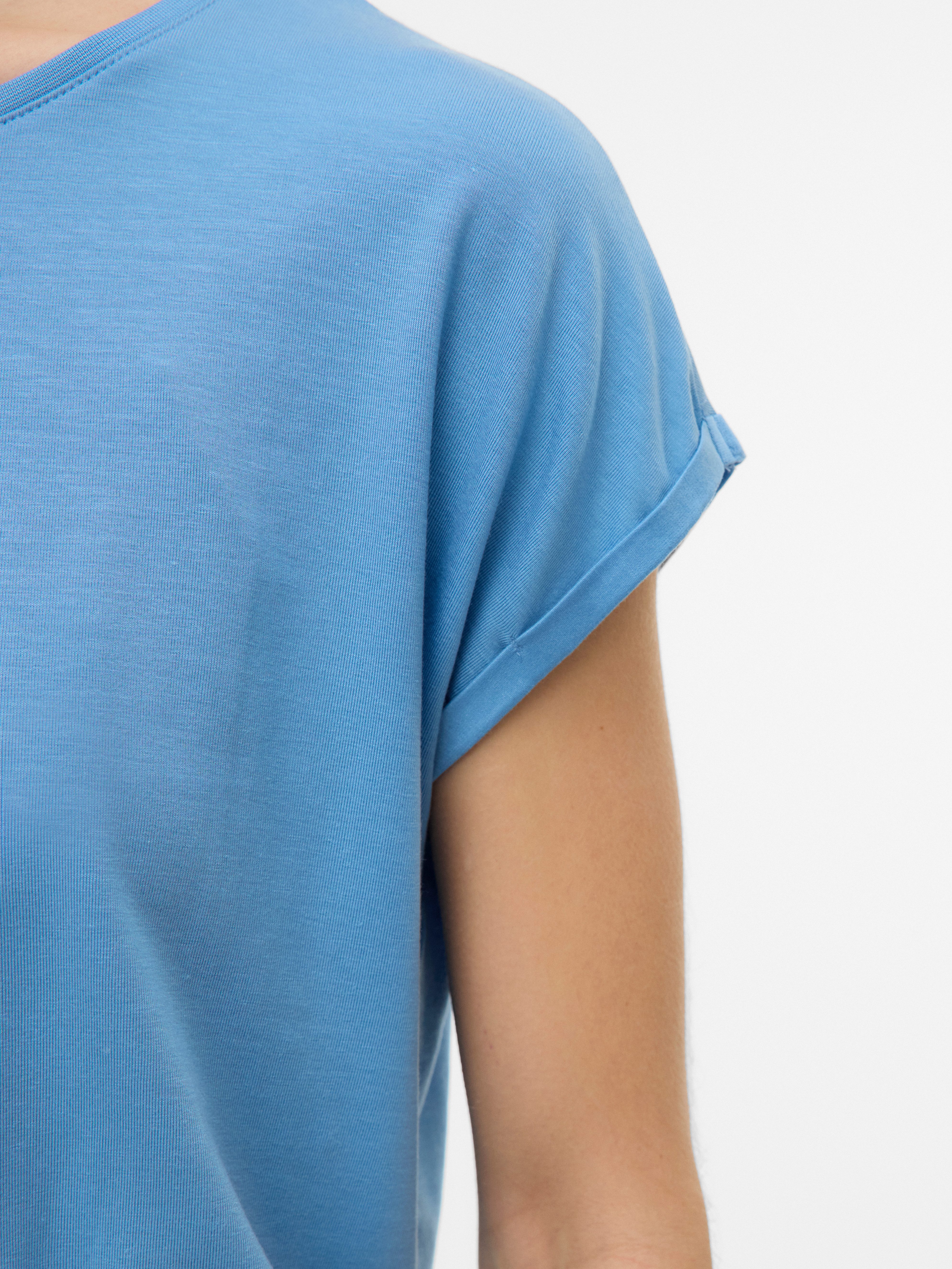 Vero Moda Shirt met ronde hals VMAVA PLAIN SS TOP GAJRS NOOS