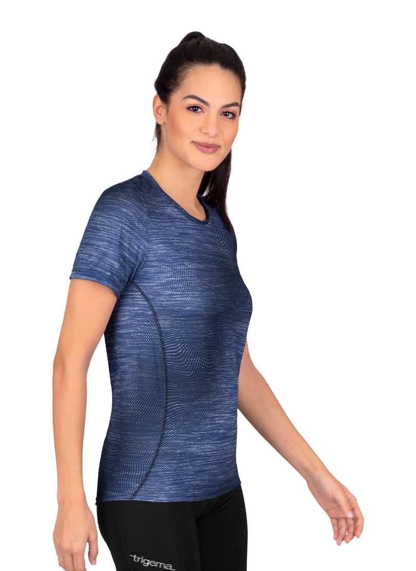 Trigema T-shirt TRIGEMA COOLMAX® sportshirt met een modieuze print (1-delig)