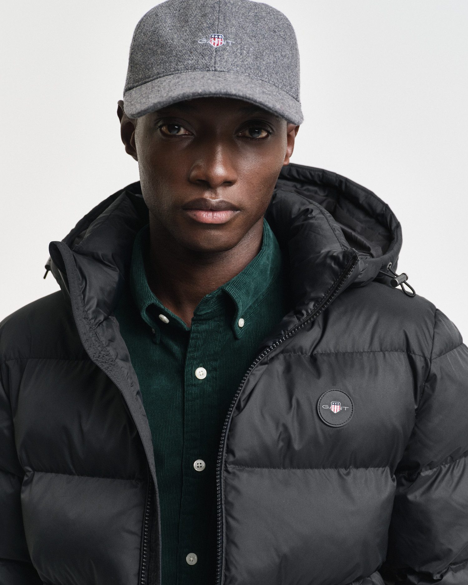 Gant Gewatteerde jas ACTIVE CLOUD JACKET Met windbeschermende boorden siliconen merkembleem