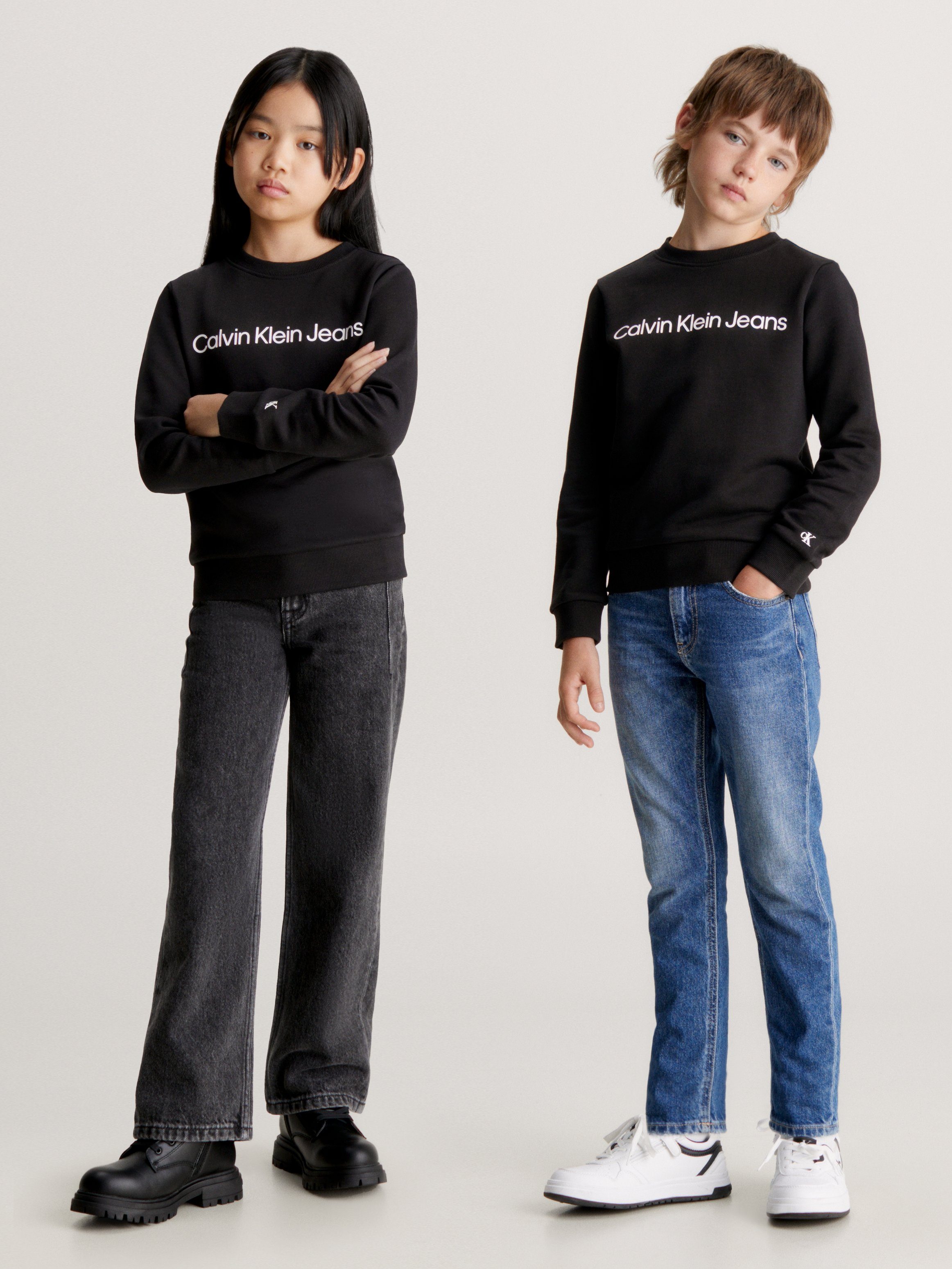 Calvin Klein Sweatshirt INST. LOGO REGULAR CN voor kinderen tot 16 jaar