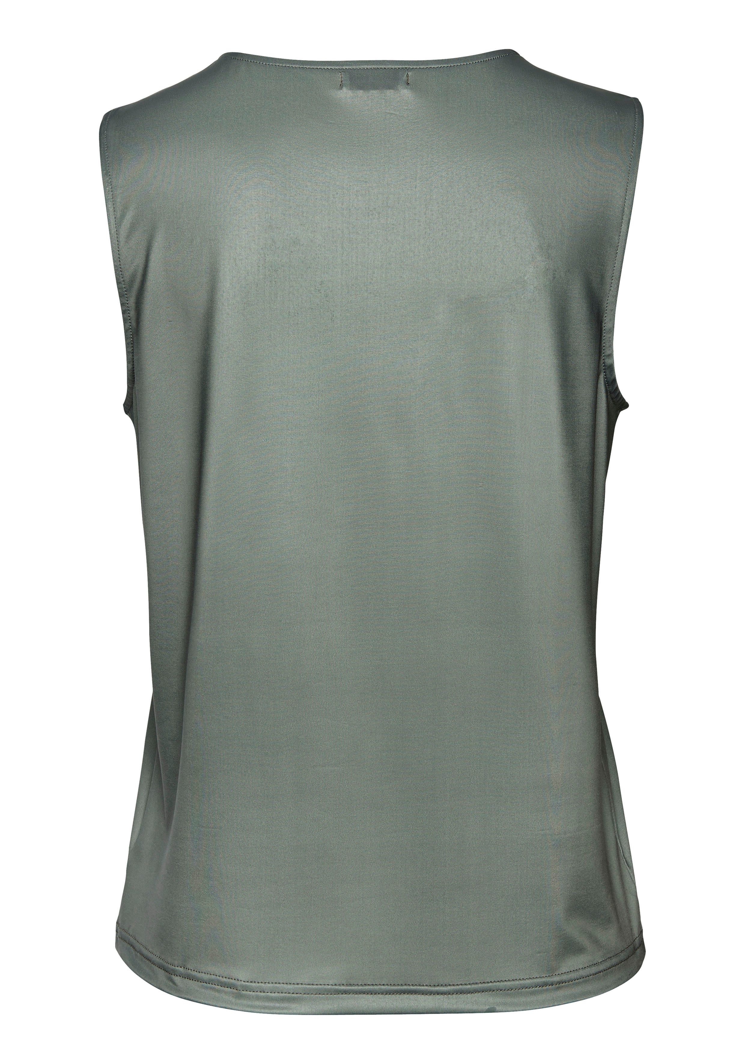 Lascana Tanktop van gladde jerseykwaliteit met cut-out, elegant zomertop, kreukvrij