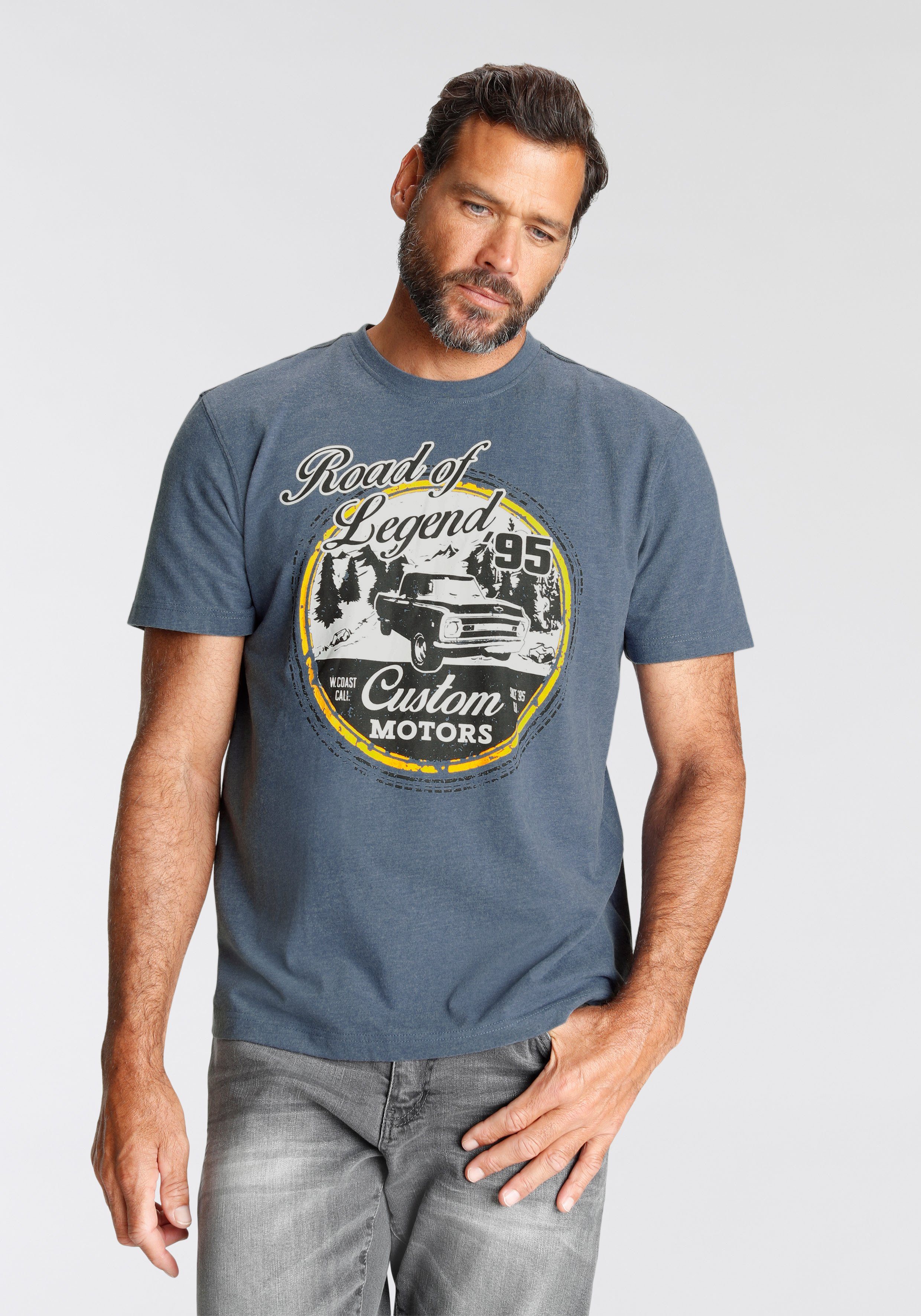 Man's World T-shirt Korte mouwen, gemêleerd, ronde hals, van single jersey