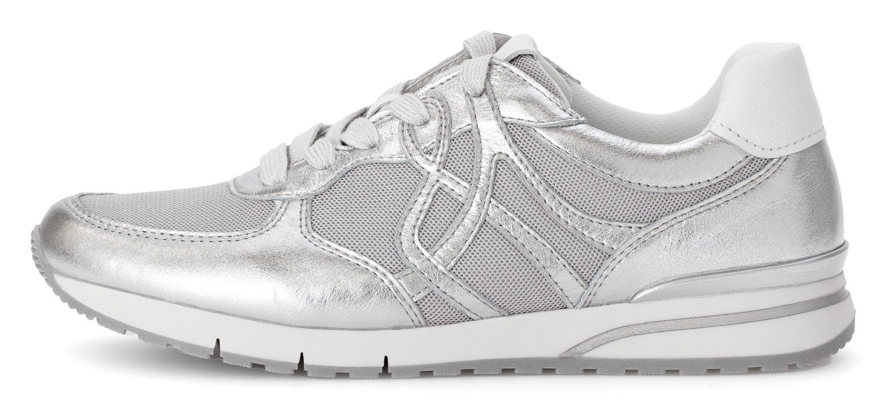 Gabor Sneakers met sleehak Florence , vrijetijdsschoen, lage schoen, veterschoen in comfortwijdte g (=breed)