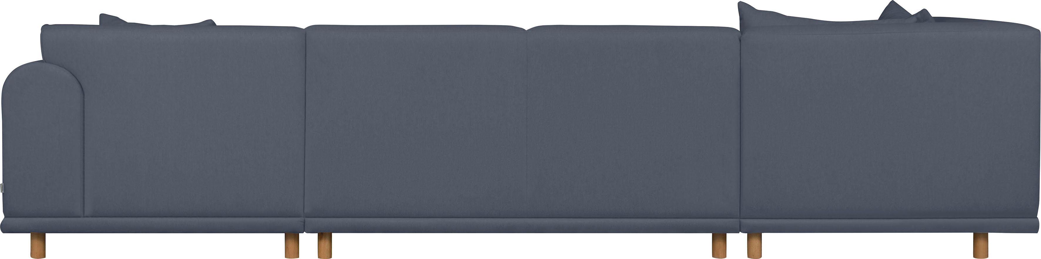 andas Zithoek Maroon U-vorm in een scandinavisch design, met losse kussens