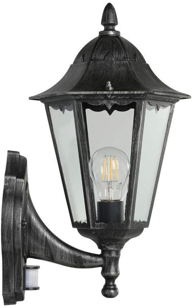 EGLO Wandlamp voor buiten NAVEDO wandlamp, buitenverlichting, zwart, zilver-patina, klassiek (1 stuk)