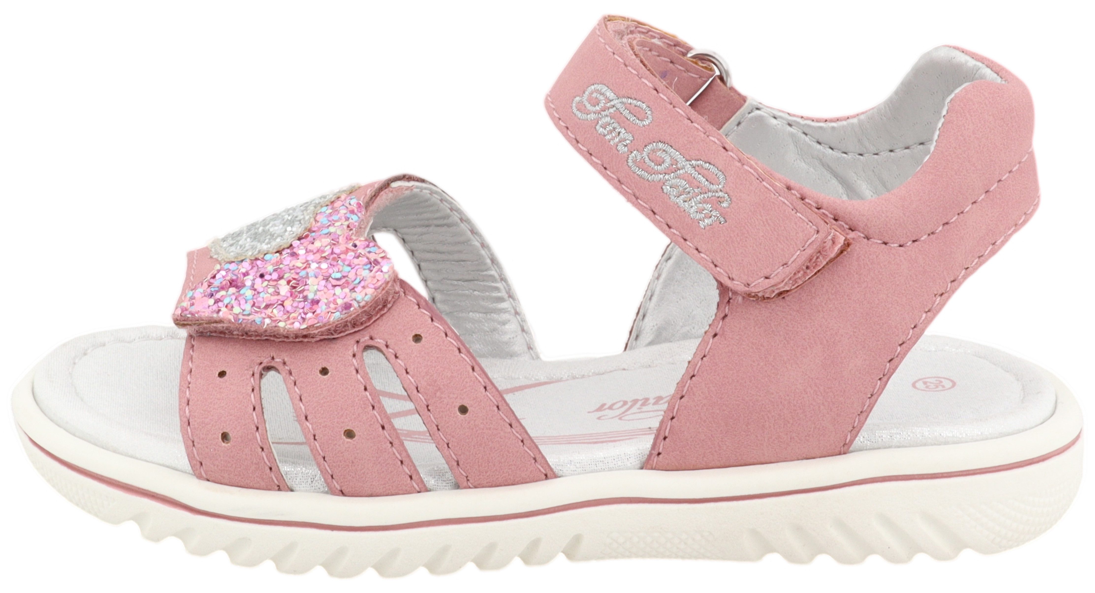 Tom Tailor Sandalen , feestdagsschoen, klittenbandschoen, zomerschoen met glitter-harten