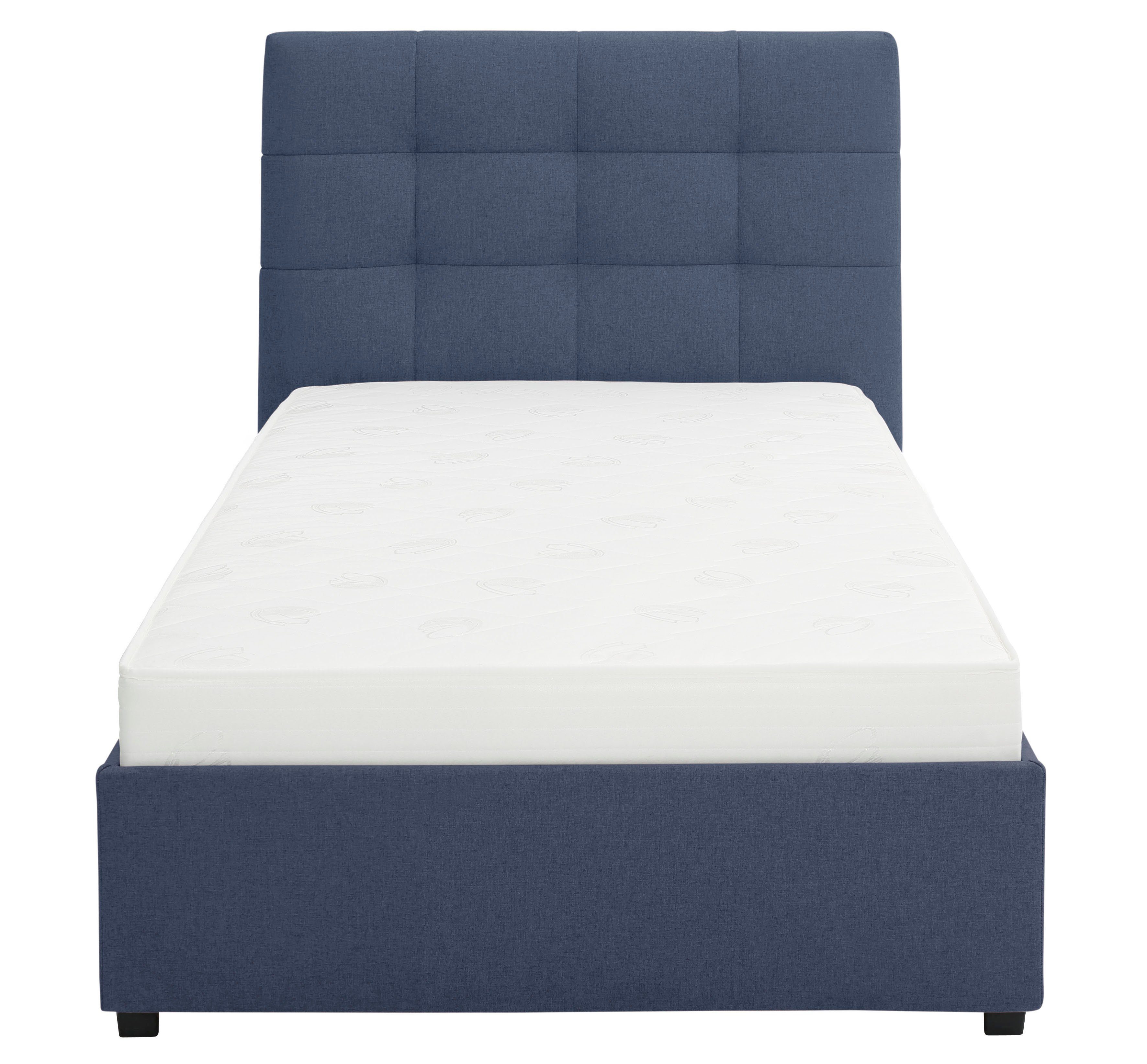 Lüttenhütt Gestoffeerd bed Endres met bedkist, naar keuze zonder matras/lattenbodem of incl. matras
