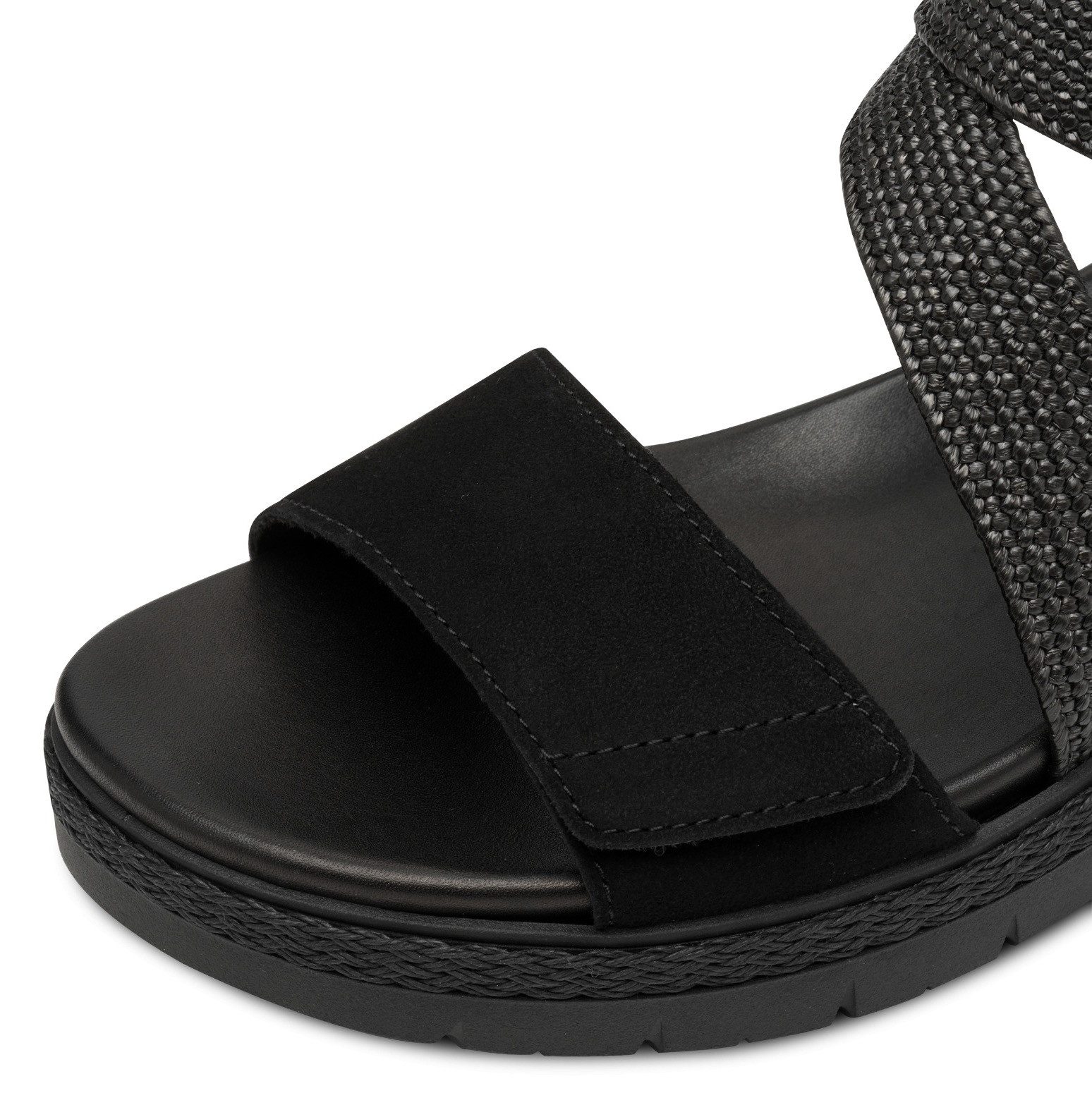 Tamaris Sleehaksandaaltjes , zomerschoen, sandaal, plateauhak, met klittenbandsluiting