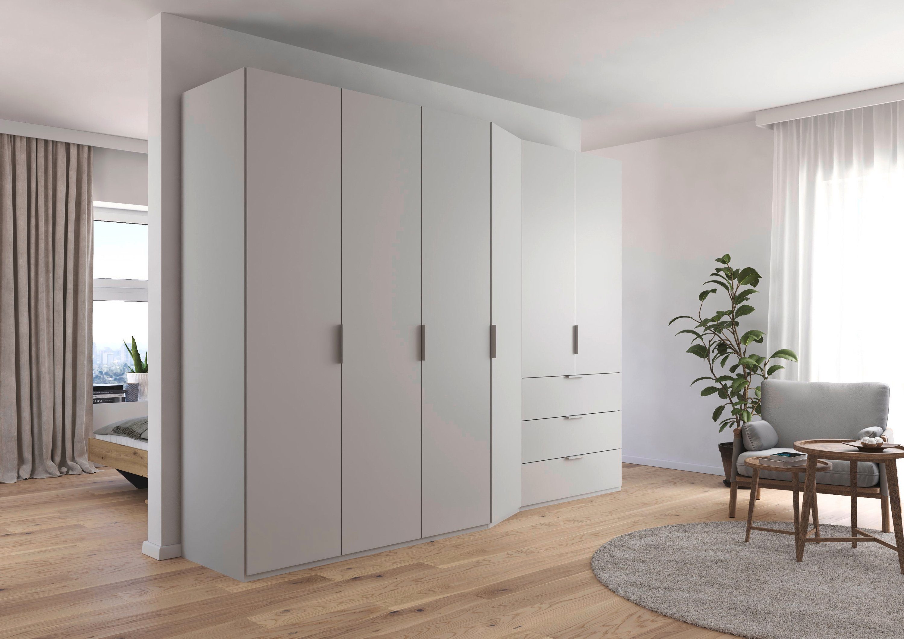 rauch Draaideurkast Kledingkast kast garderobe waskast WAVE in 2 verschillende diepten, met soft-close functie made in germany