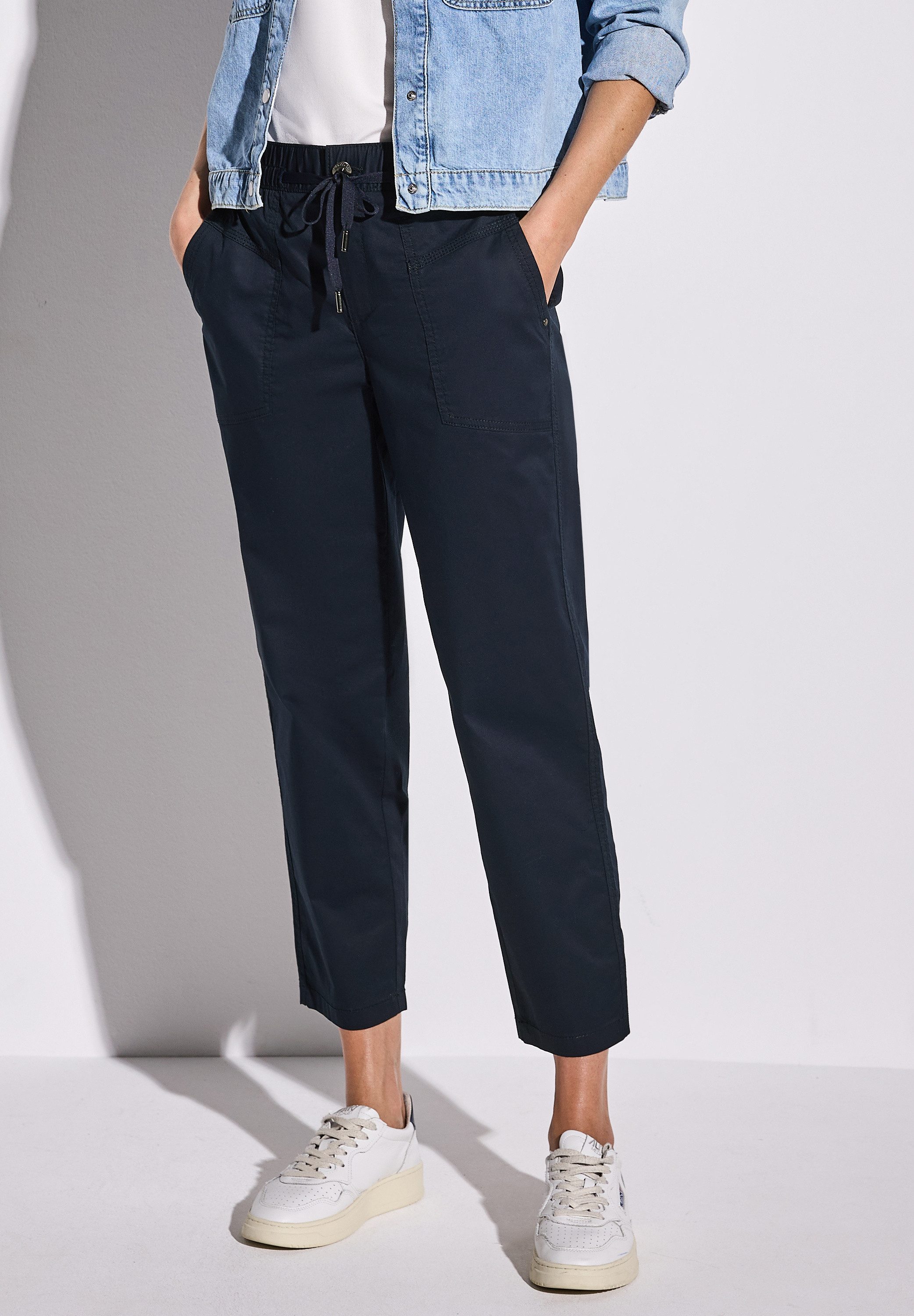 STREET ONE Stoffen broek Style Bonny dames harembroeken maat 46 blauw