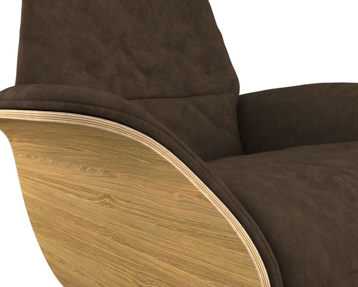 FLEXLUX Relaxfauteuil Volden praktische elektrische fauteuil Maat M, elektrische rug- en voetensteun, accu, armleuning Eiken, zwarte poot