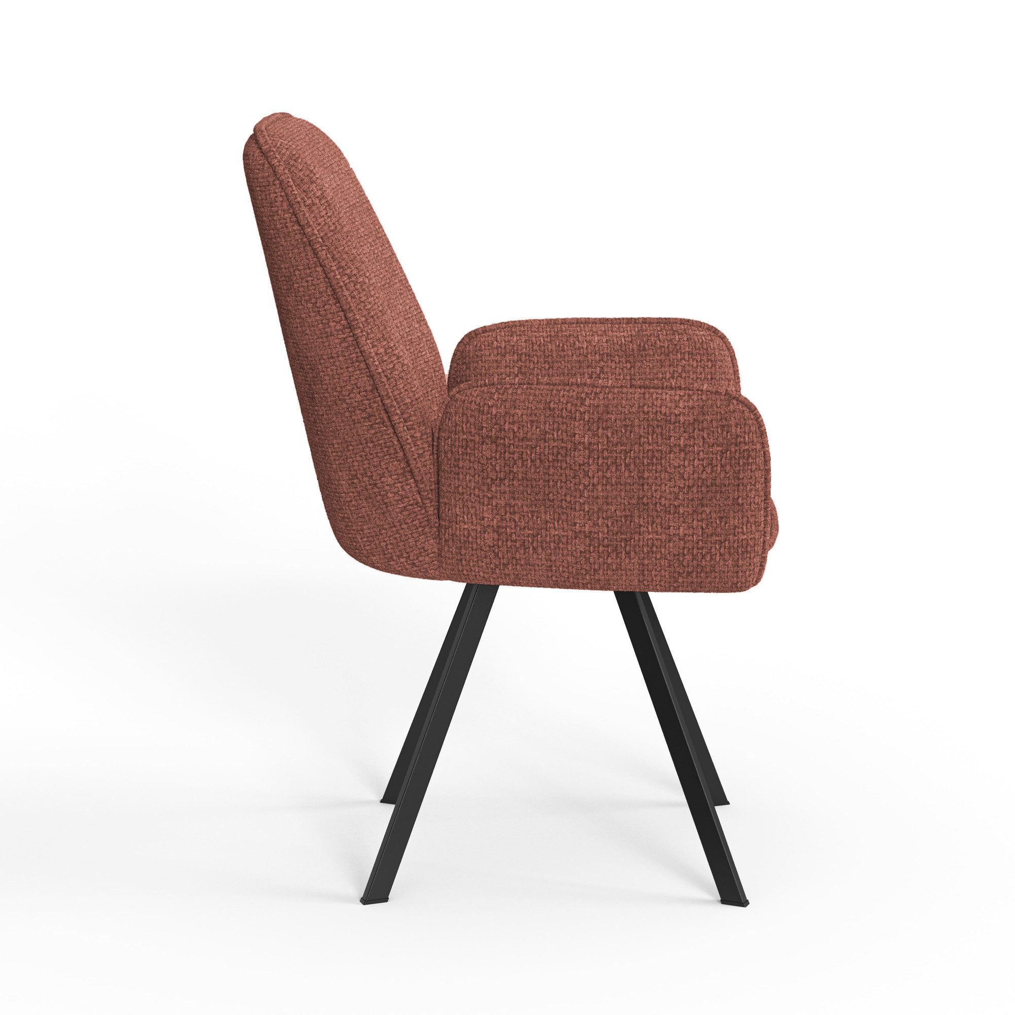 Home affaire Stoel met armleuningen Mily eetkamerstoel, gestoffeerde fauteuil, woonstoel, eetstoel met armleuningen (set, 2 stuks)