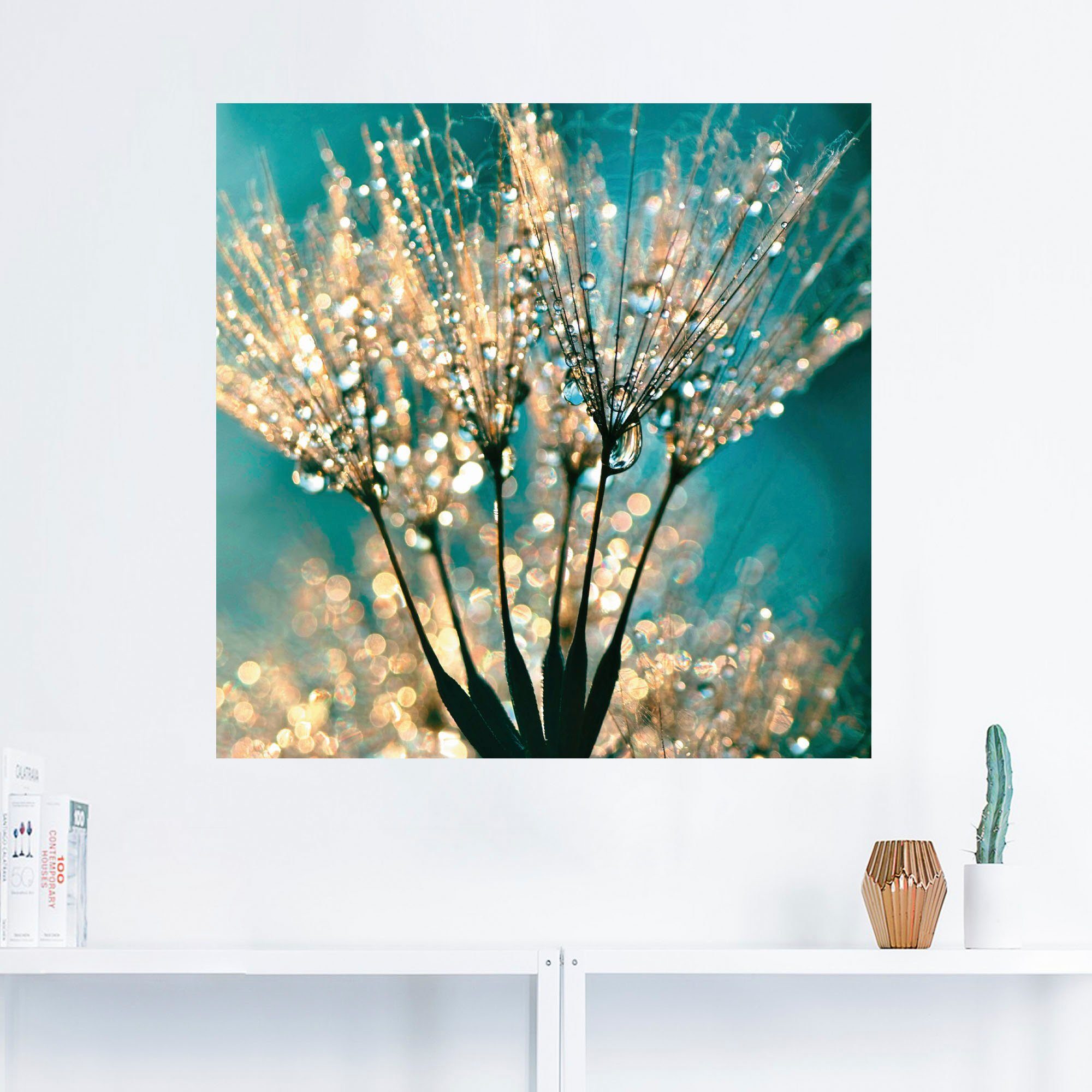 Artland Artprint Pluizenbol pluimen abstract als artprint van aluminium, artprint voor buiten, artprint op linnen, poster, muursticker