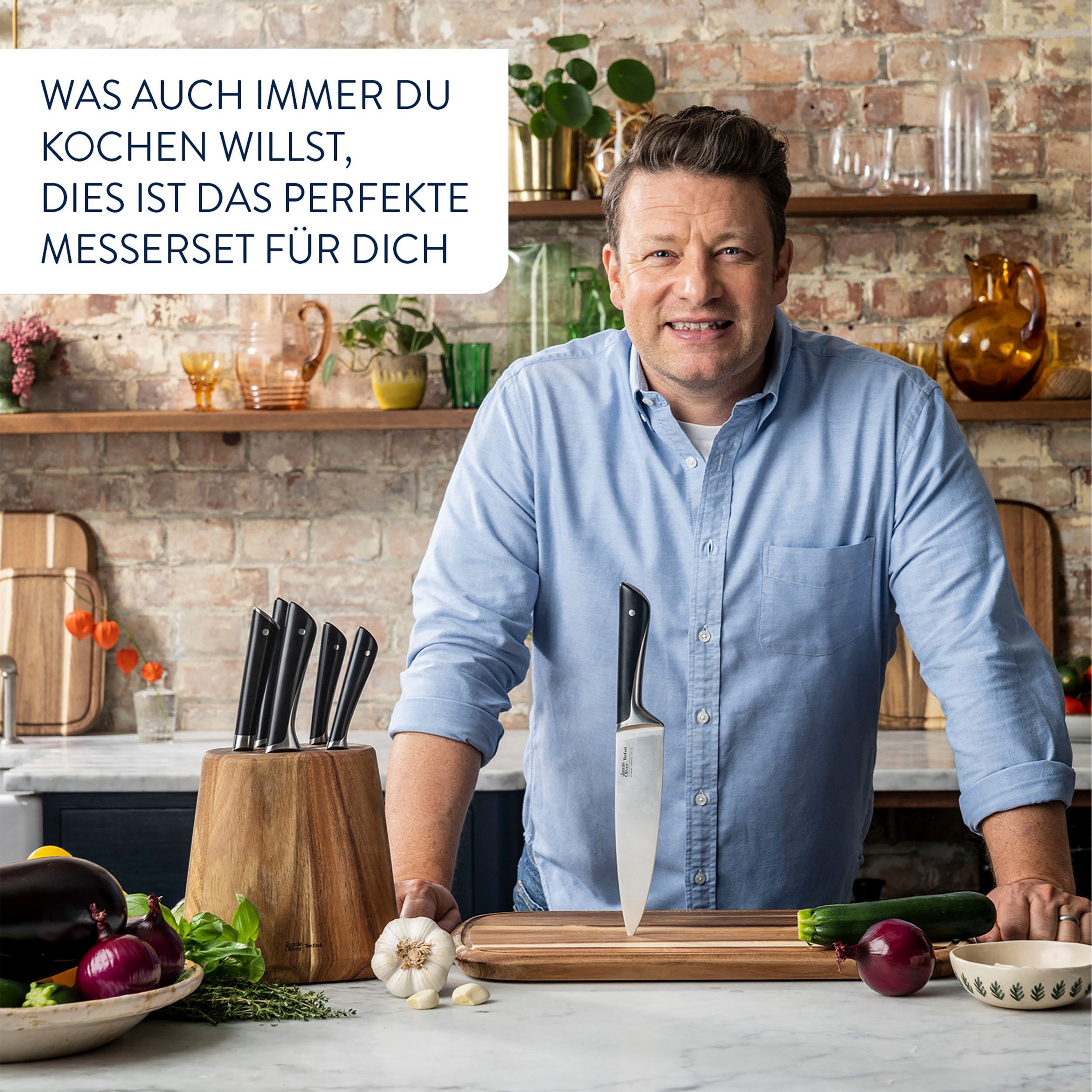 Tefal Messenset K267S4 Jamie Oliver hoge prestaties, herkenbaar ontwerp, duurzaam/langdurig (set, 4-delig)