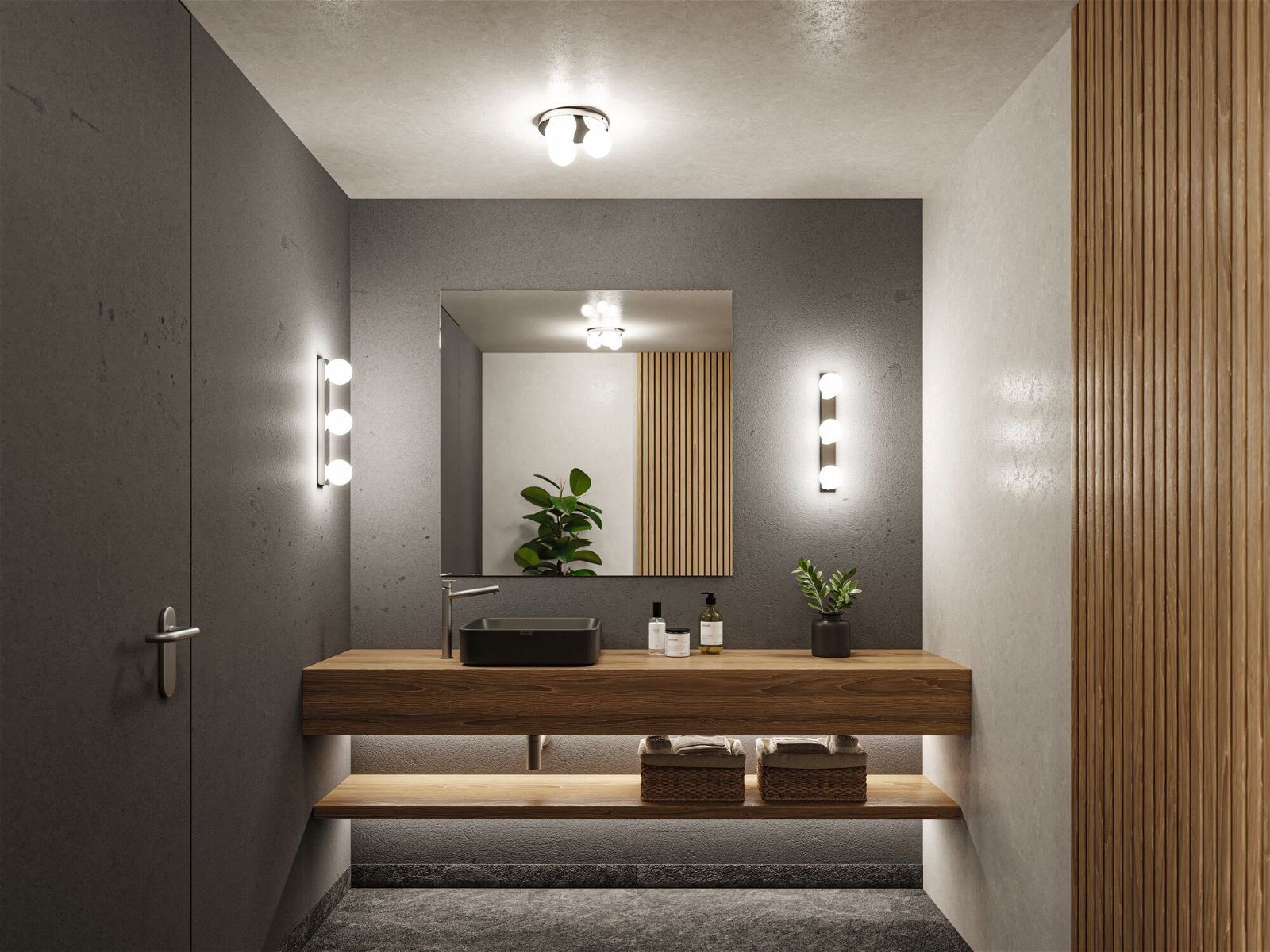Paulmann Wandlamp Selection Bathroom Gove IP44 max. 3x20W Balken Glas/Metaal (1 stuk)
