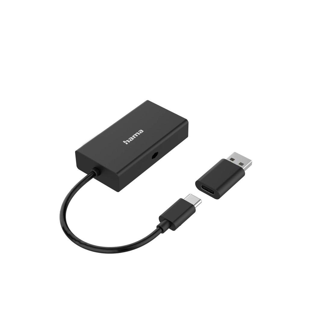 Hama USB-adapter USB OTG hub kaartlezer 3 poorten USB A SD microSD inclusief USB A adapter
