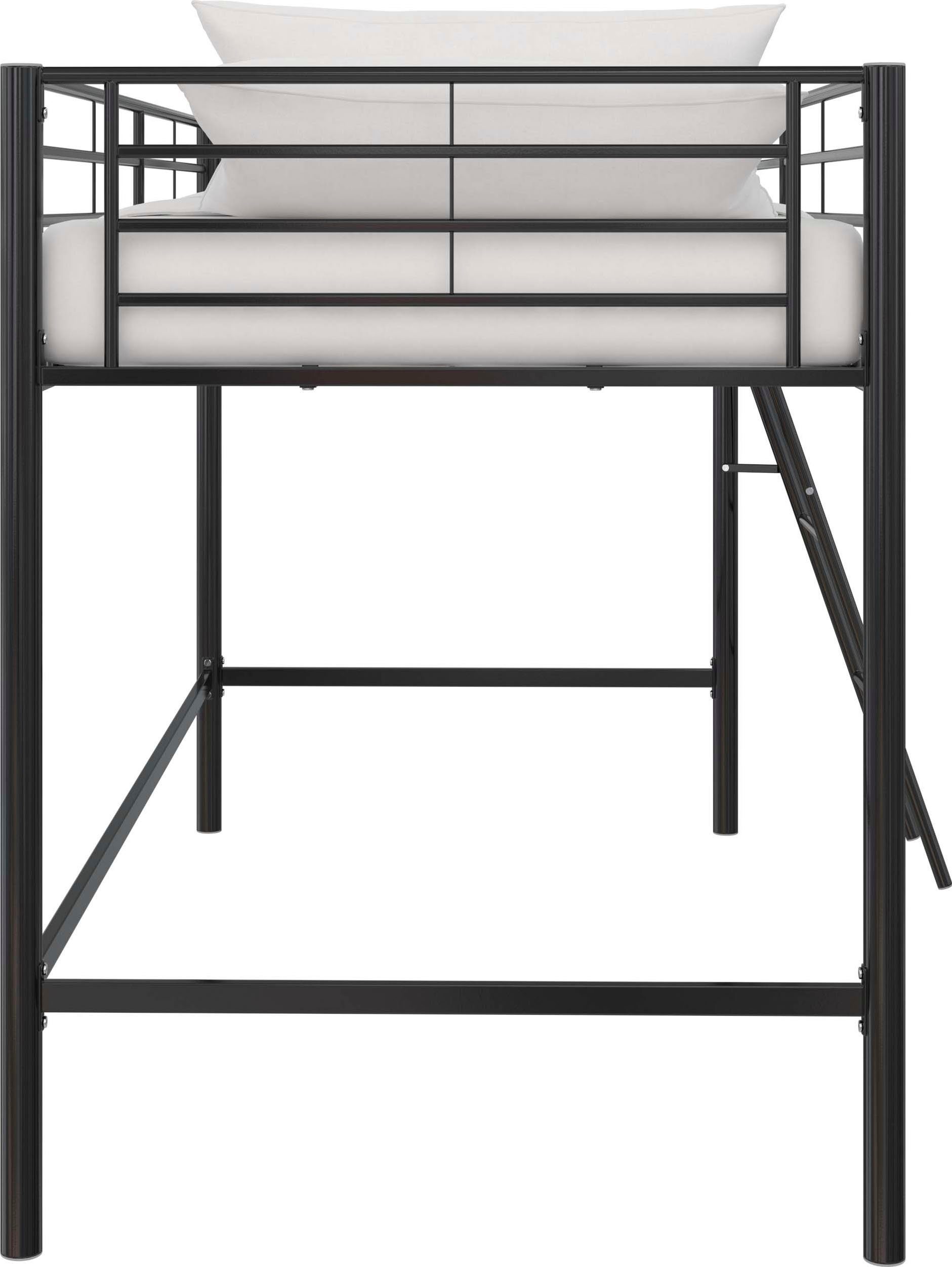 Lüttenhütt Hoogslaper Nils met lattenbodem en ladder, matrasmaat 90x200 cm, hoogte 129 cm
