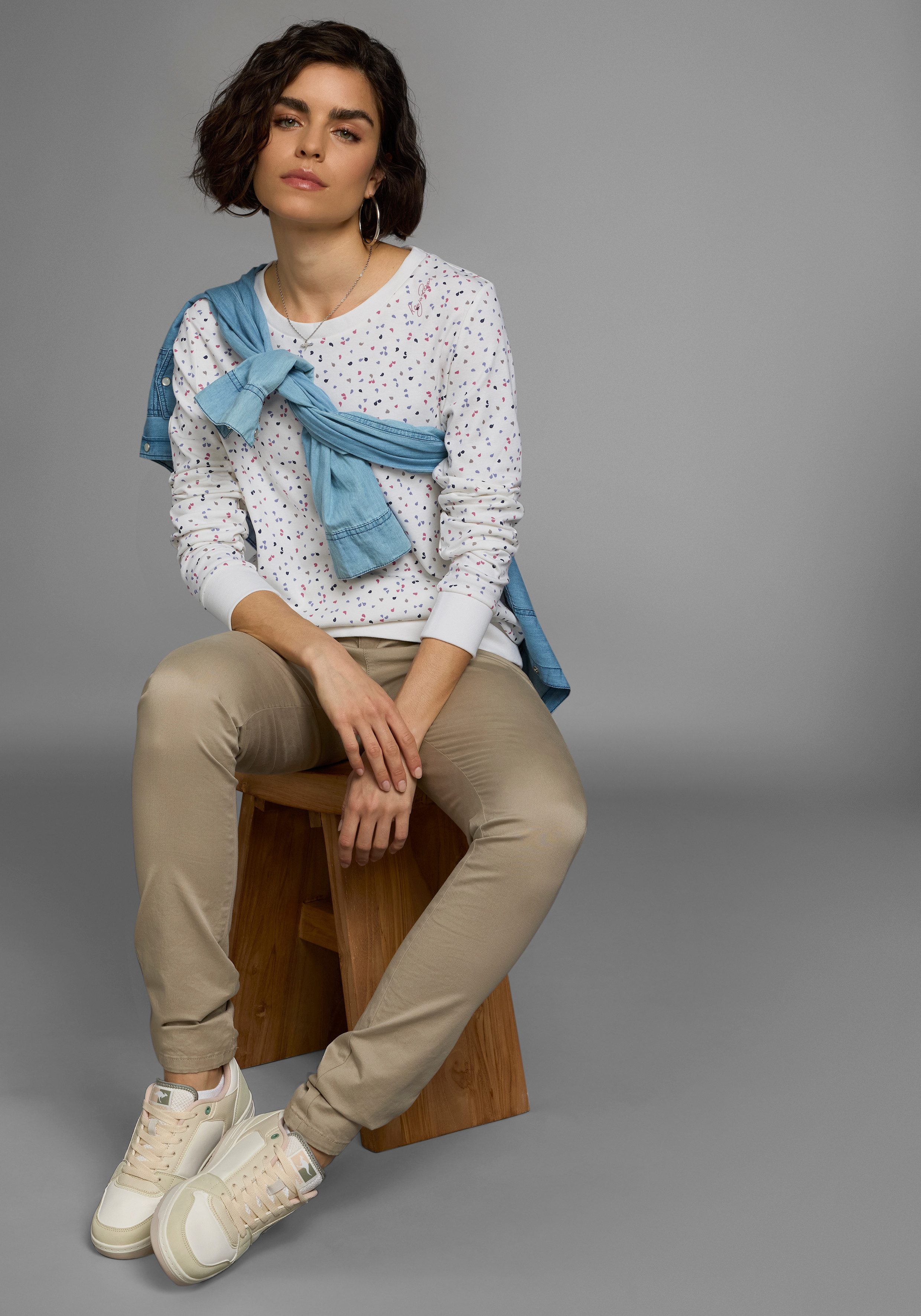 KangaROOS Sweatshirt Lange mouwen, bedrukt, ronde hals, van interlockmateriaal
