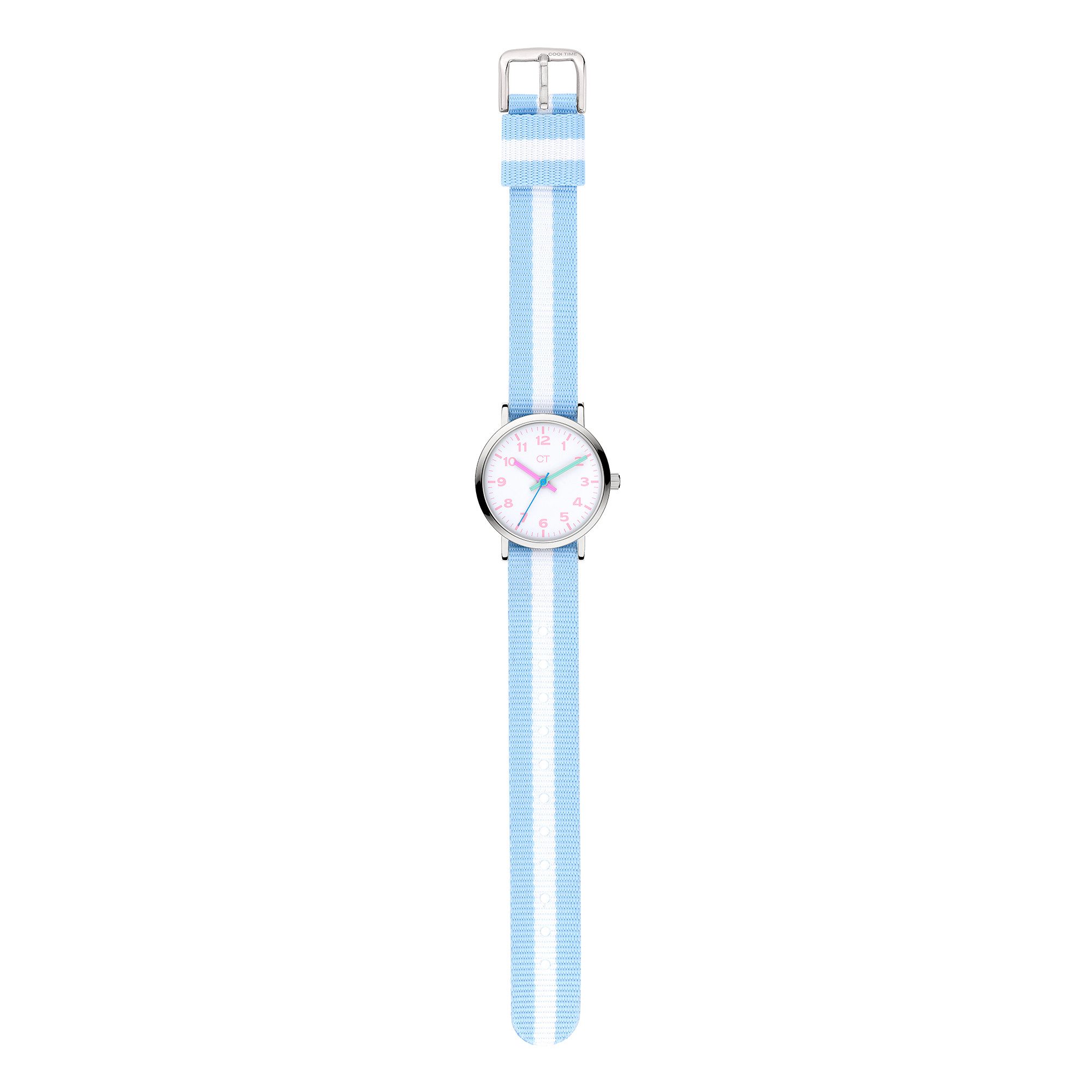 COOL TIME Kwartshorloge The Cool Stripe Horloge, kinderhorloge, meisje, analoog