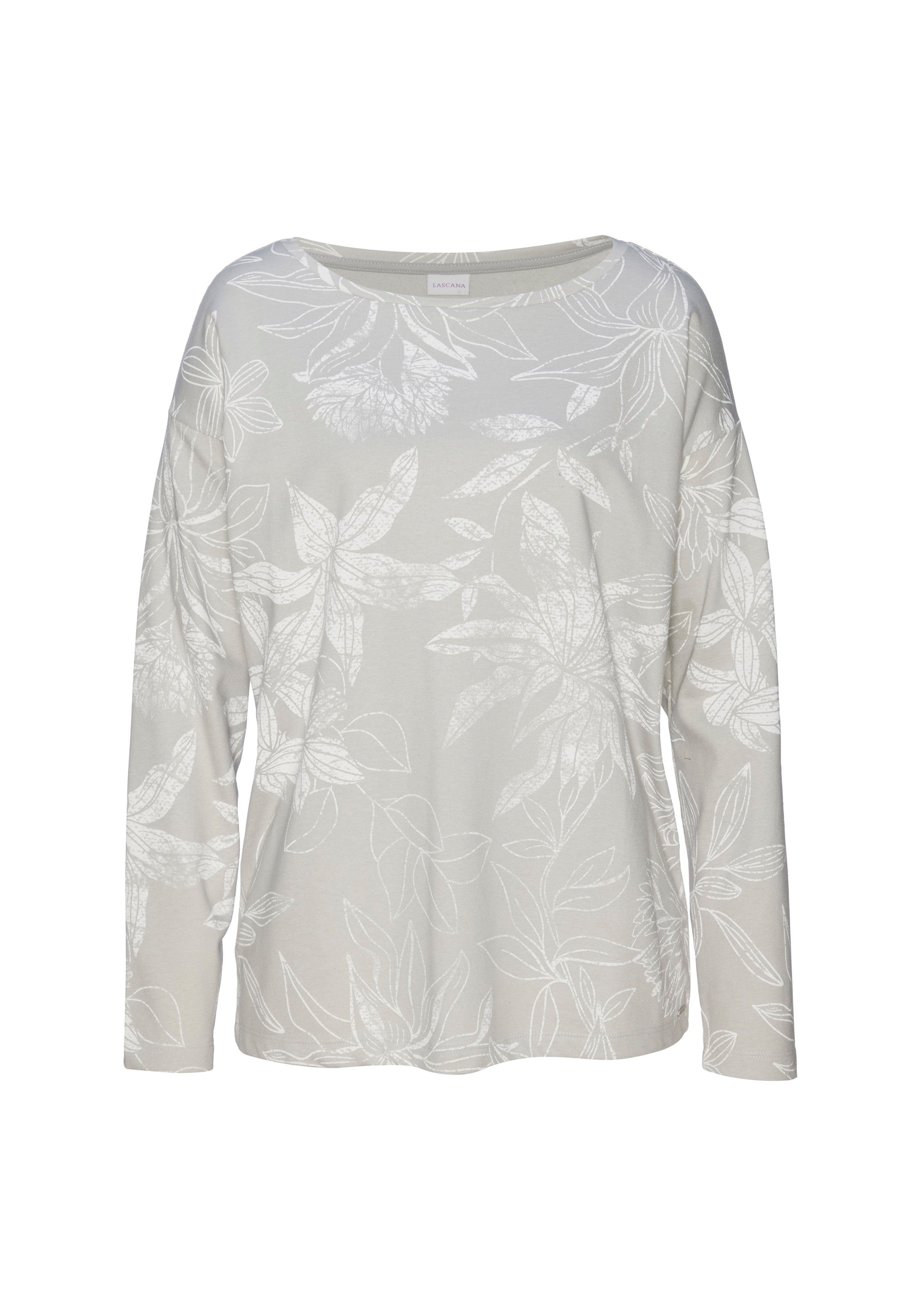 Lascana Sweatshirt met bloemen alloverprint, loungewear, loungepak