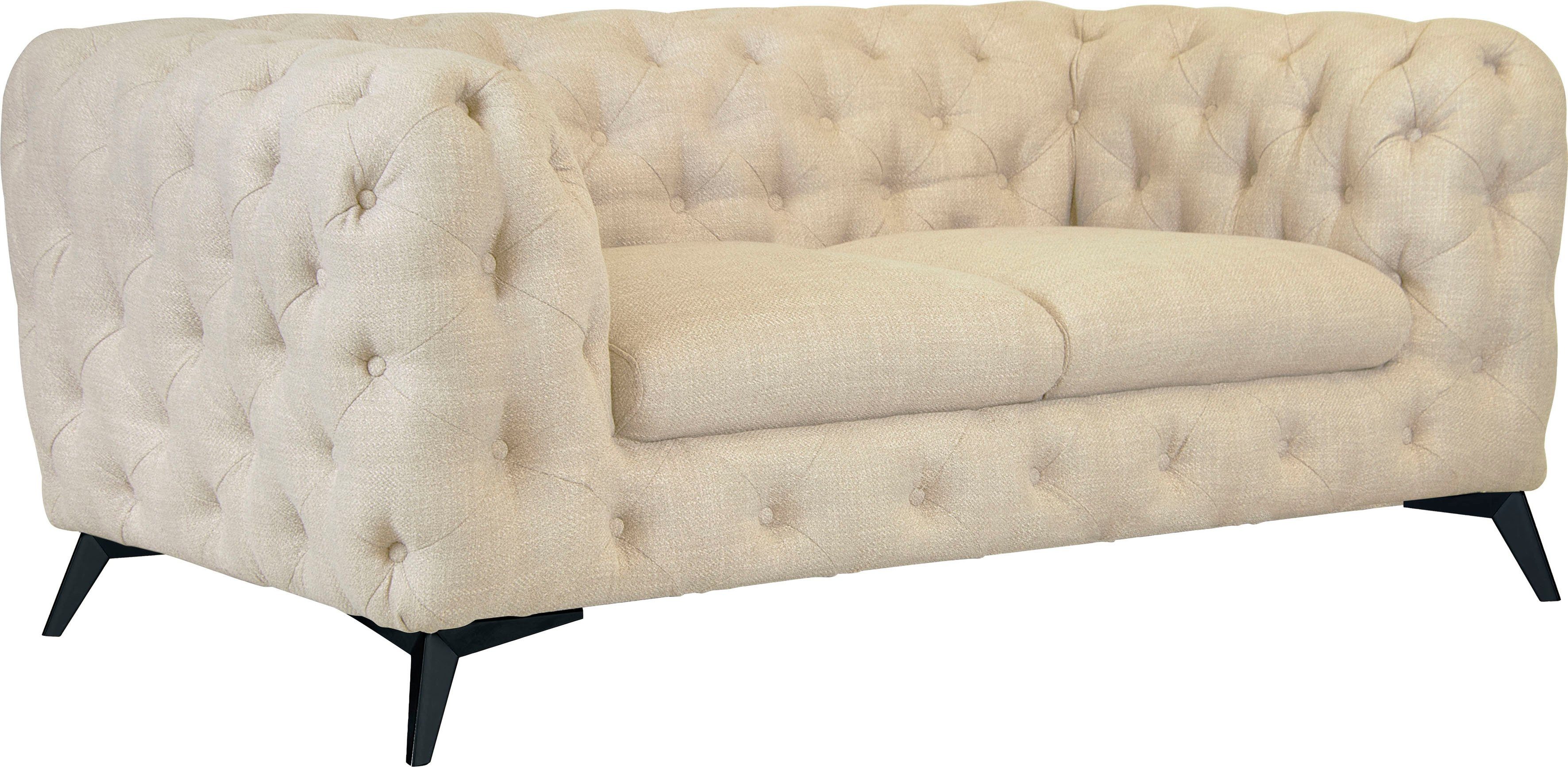 Leonique Chesterfield-bank Glynis luxueuze capitonnage, moderne chesterfield look, kleur van de poten ter keuze