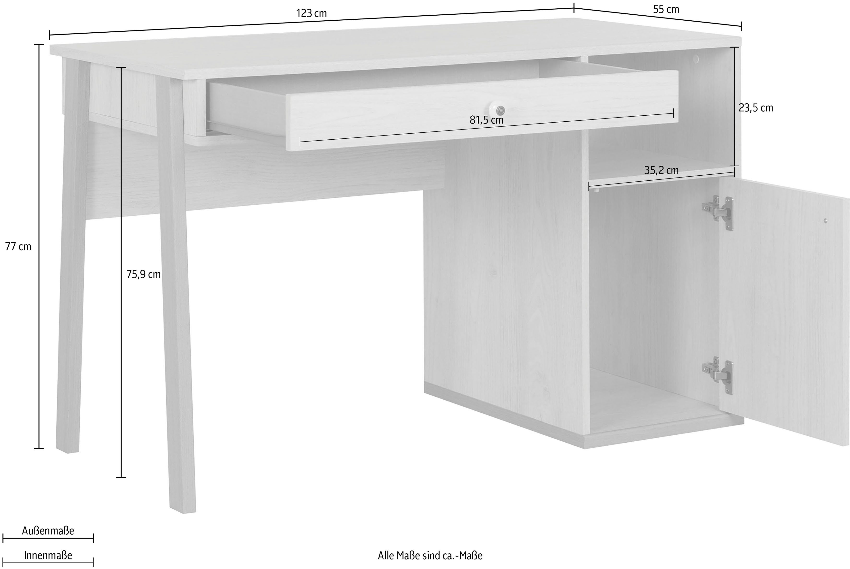 Gami Kinderbureau Alika Bureau voor tieners, bureau, met extra opbergruimte