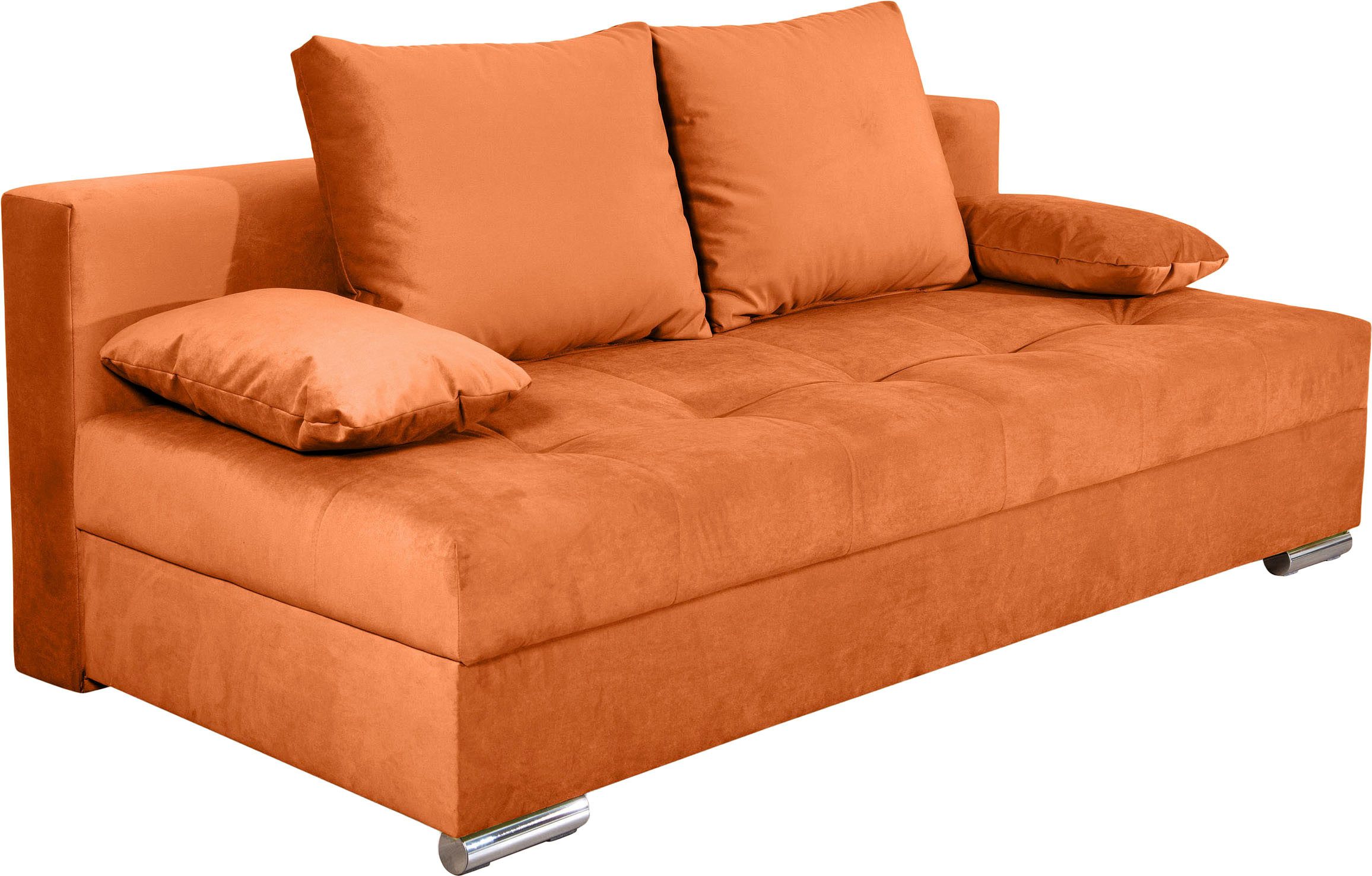 COLLECTION AB Slaapbank Tania met bedfunctie en bedlade comfortabele zitcomfort: veren-kern bekleding, inclusief rugkussen
