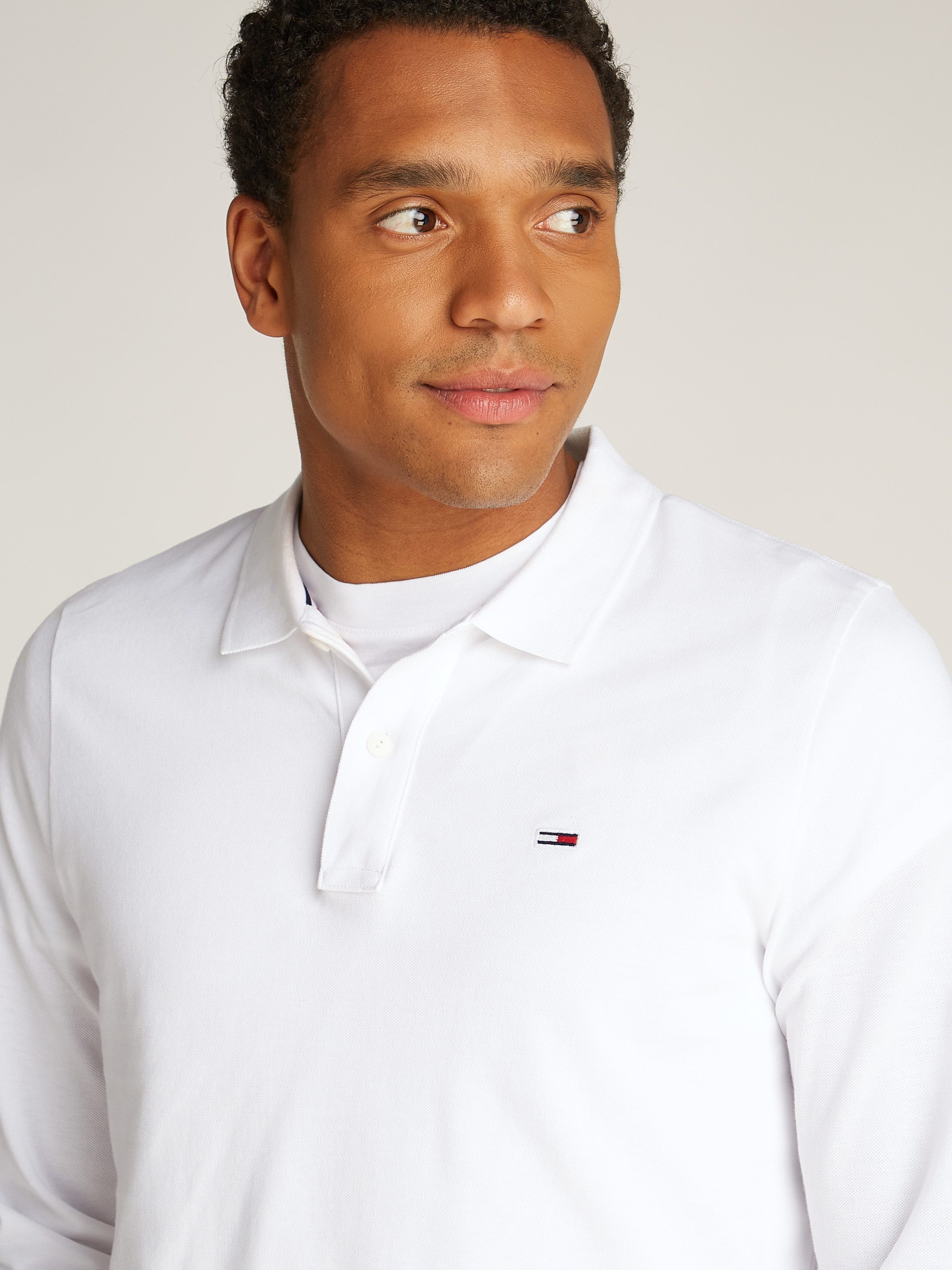 TOMMY JEANS Poloshirt TJM SLIM PLACKET LS POLO