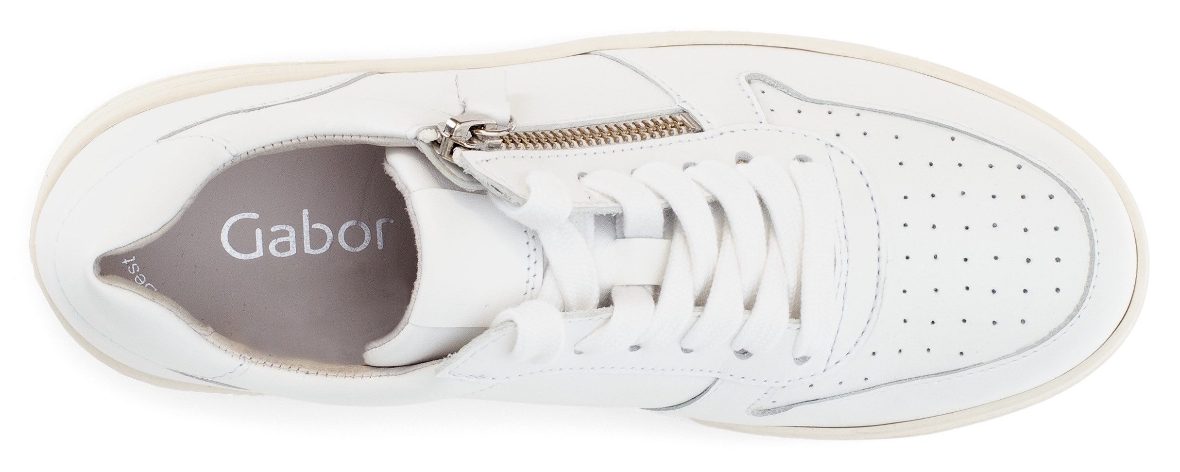 Gabor Plateausneakers , vrijetijdsschoen, lage schoen, veterschoen in basketlook