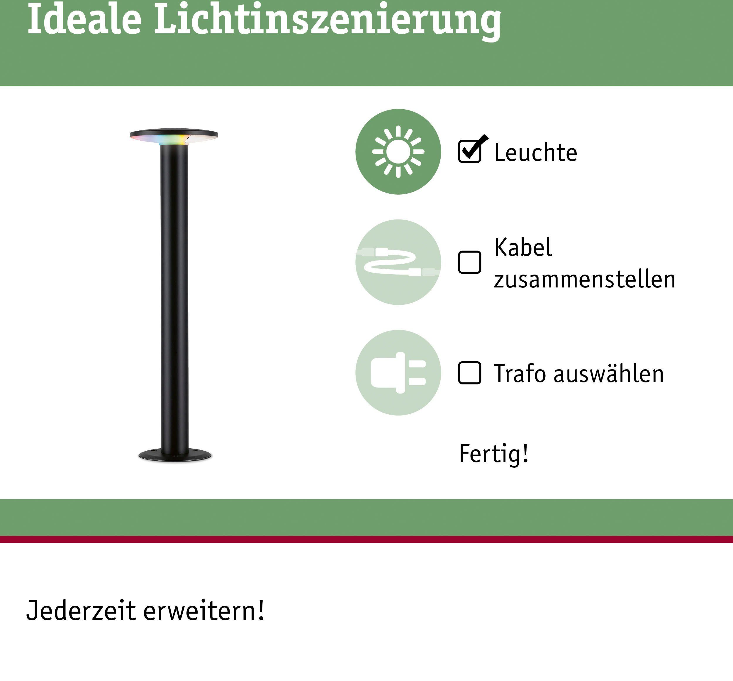 Paulmann Led-bolderlamp Buiten 230V Poller Plaat RGBW IP44 (1 stuk)