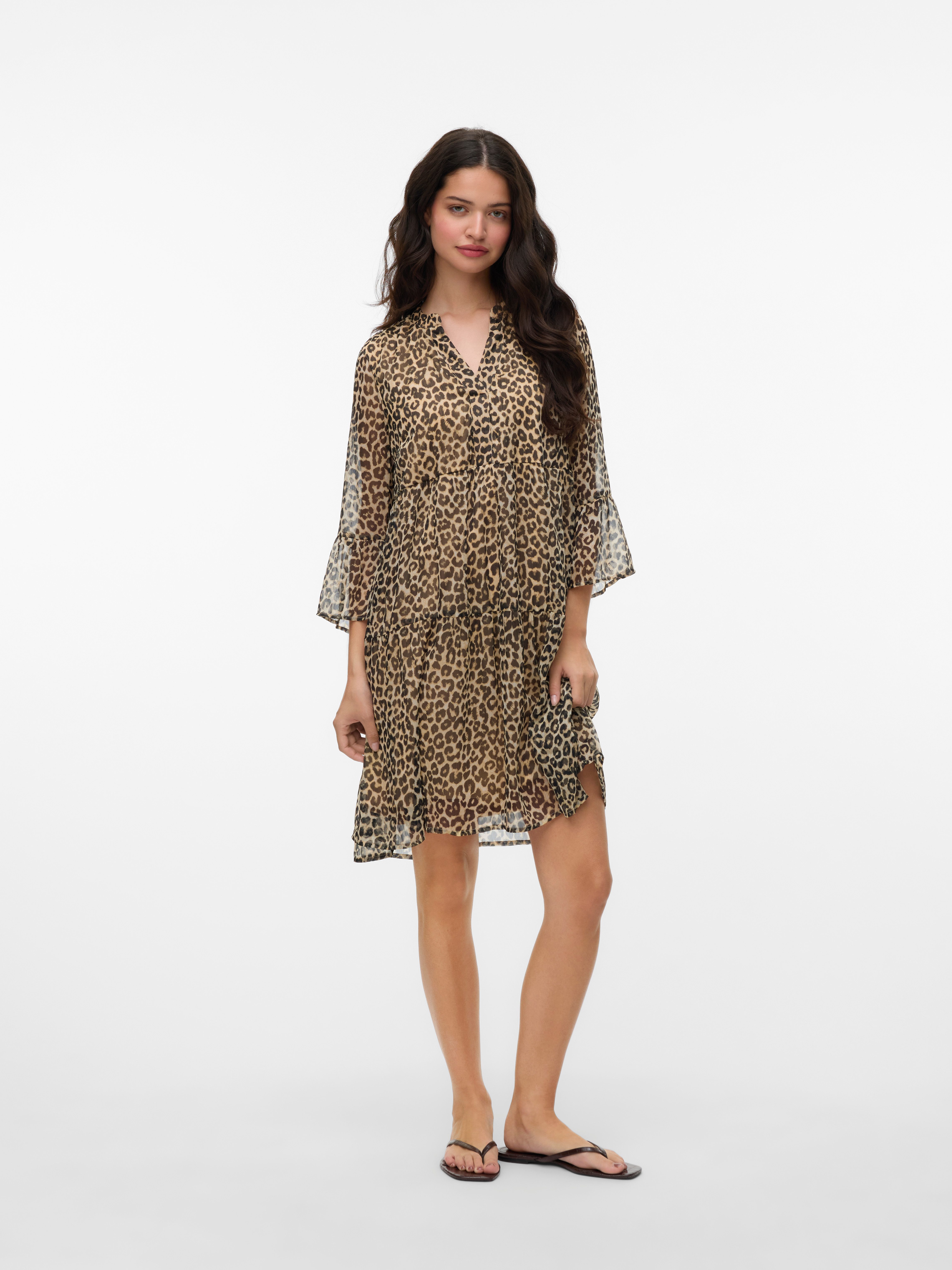 Vero Moda Tuniekjurk VMSMILLA 3/4 SHORT DRESS WVN GA