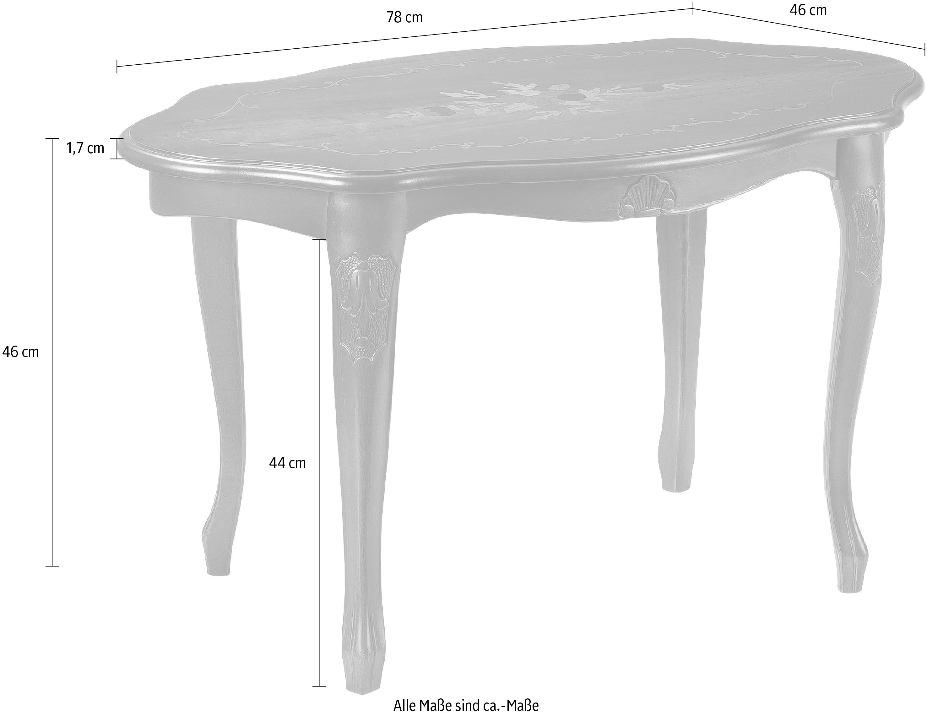 Home affaire Bijzettafel Borghese Breedte 78 cm