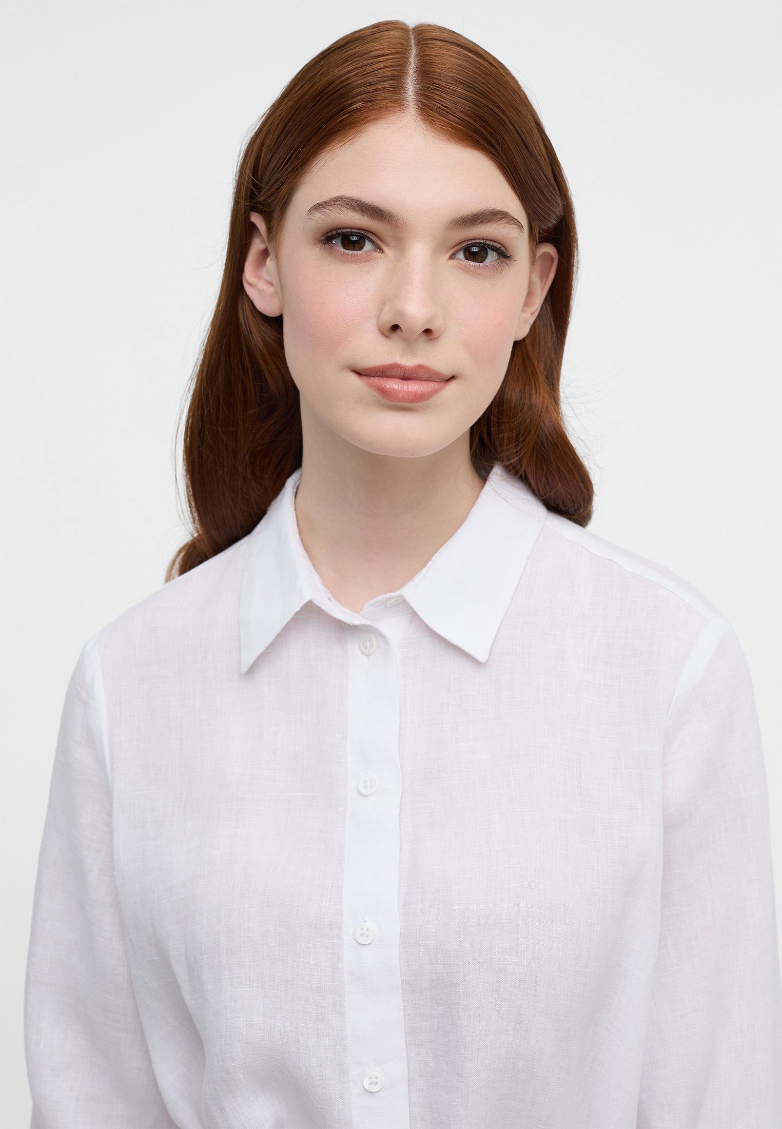Eterna Jurk met overhemdkraag Loose fit