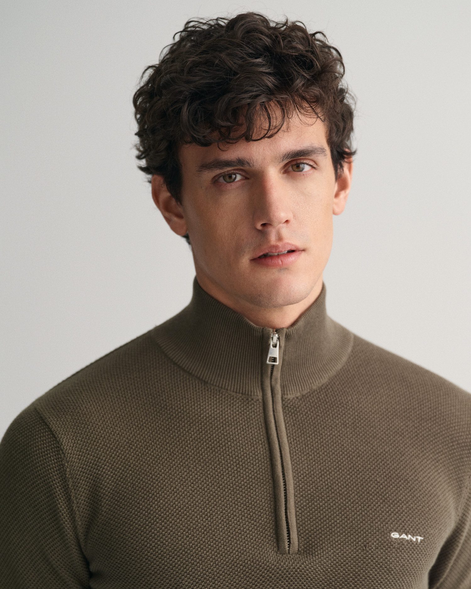 Gant Schipperstrui COTTON PIQUE HALF ZIP