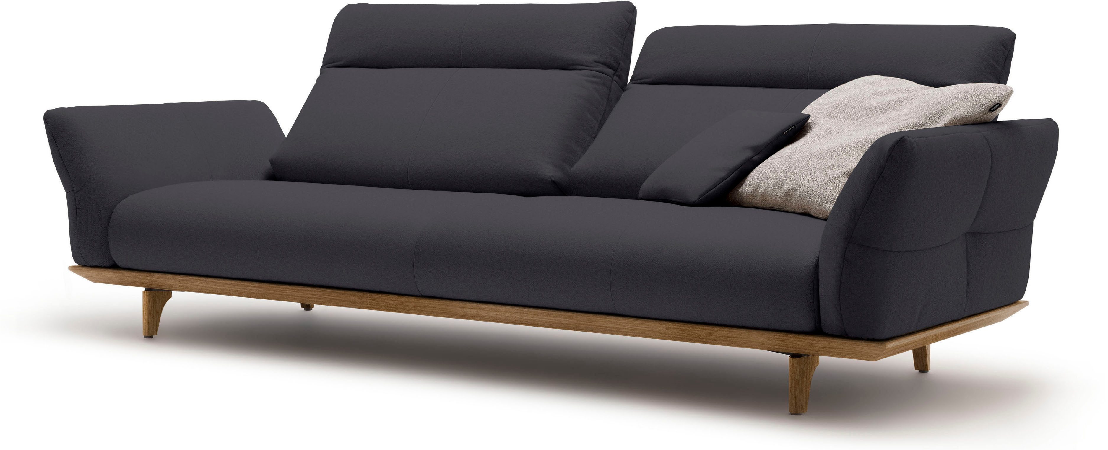 Creation BY ROLF BENZ 4-zitsbank Hs.460 Onderstel in walnotenhout, walnotenhouten poten, breedte 248 cm