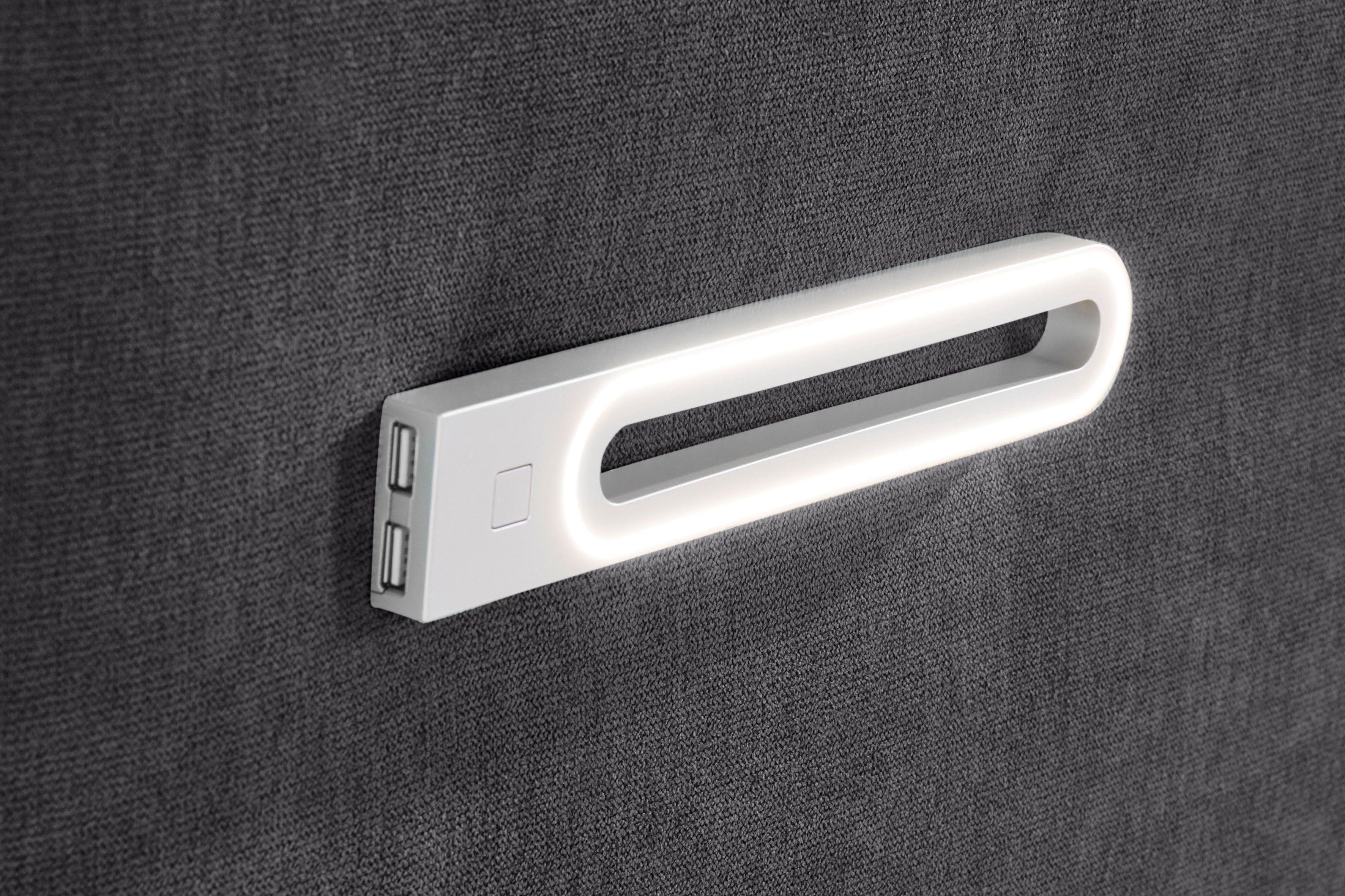 INOSIGN Boxspring Luan Laden, ledverlichting en topmatras, in breedte 120 cm en 180 cm