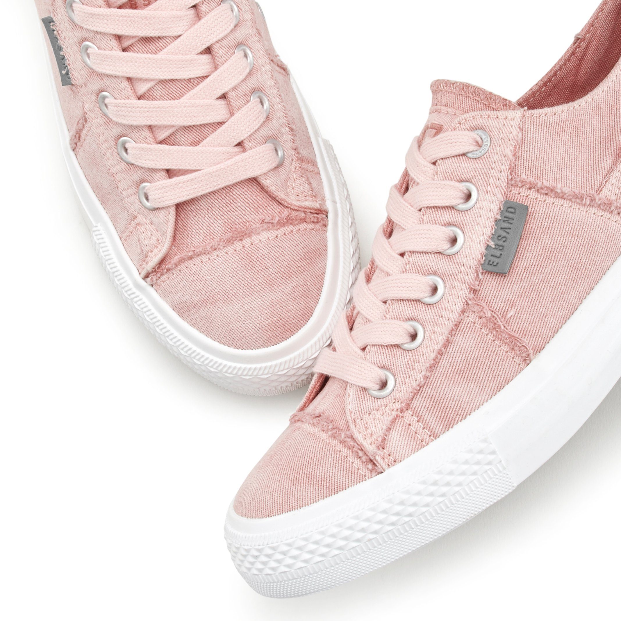 Elbsand Sneakers Veterschoen, vrijetijdsschoen van textiel, used-look VEGAN