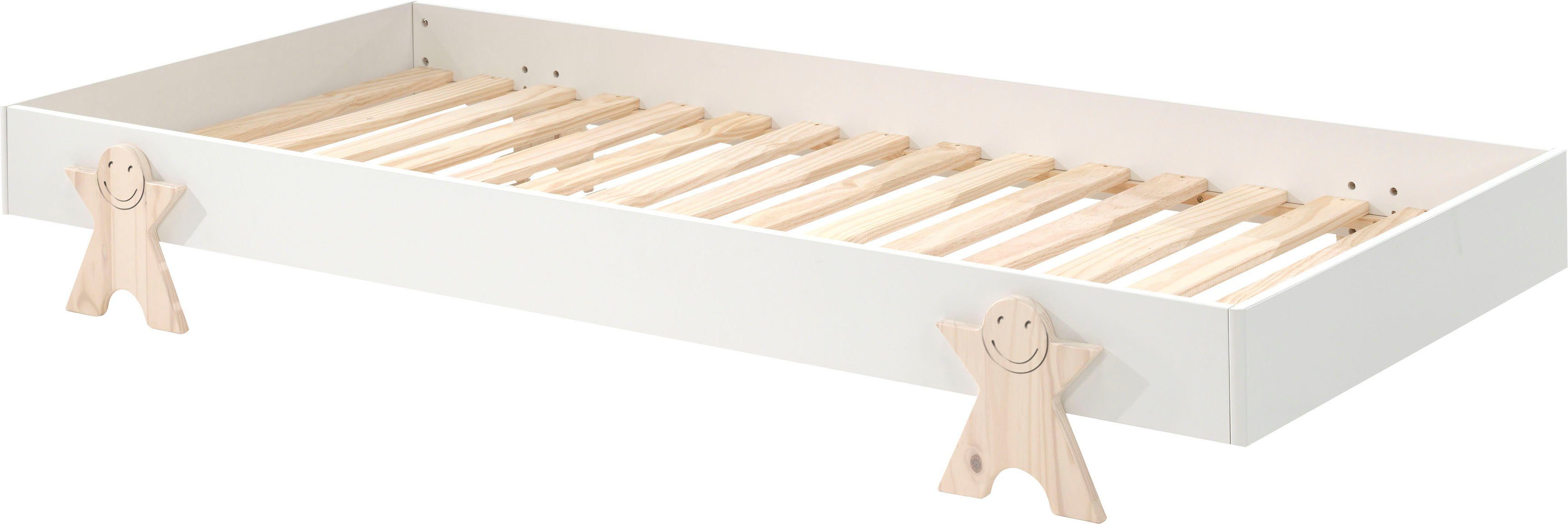 Vipack Kinderledikant Modulo, stapelbaar eenpersoonsbed, incl. lattenbodem, 2 kleuren Ligoppervlak 90/200 cm, afzonderlijk of als 2-delige set verkrijgbaar