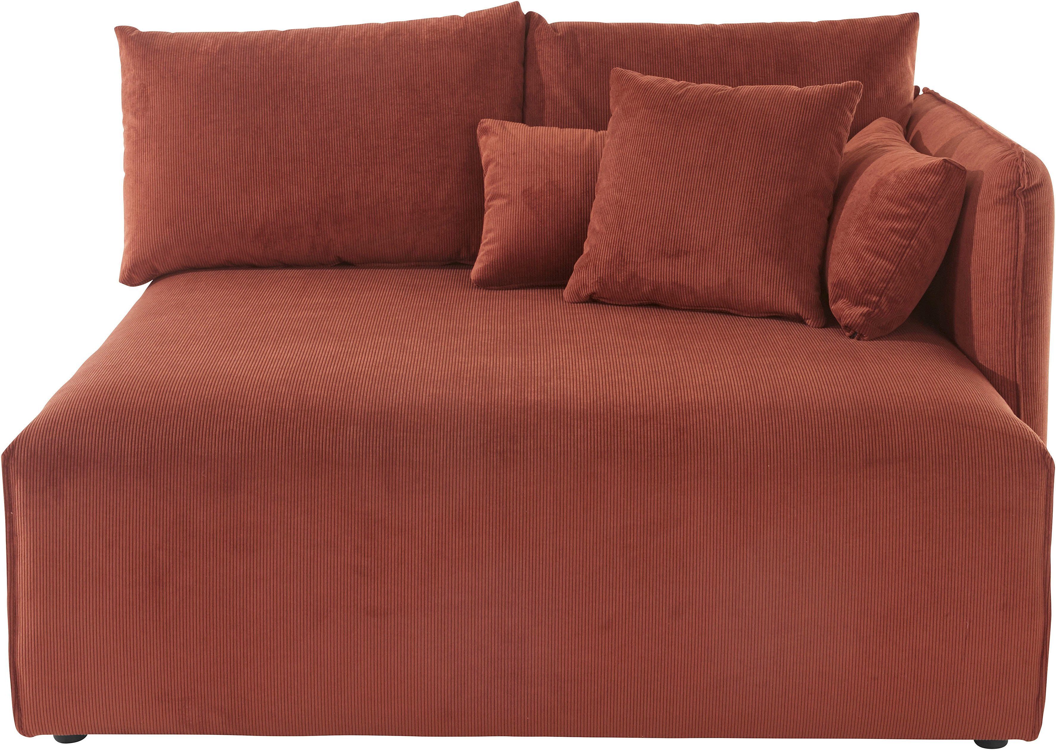andas Ottomane Nöre korte lounge-module - zelf samenstellen, breedte 138 cm, diepte 128 cm