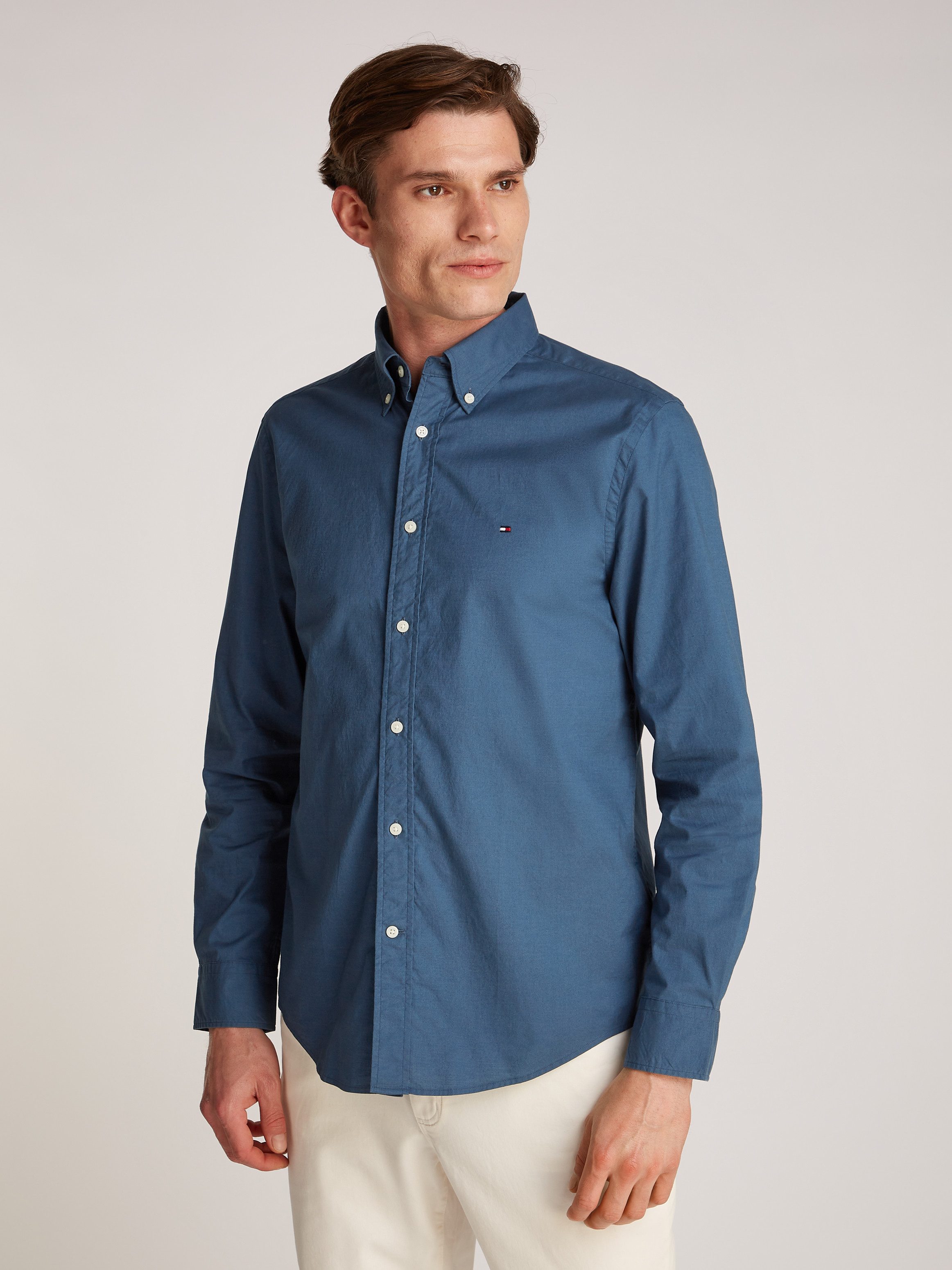 Tommy Hilfiger Businessoverhemd FLEX POPLIN SOLID RF SHIRT 1