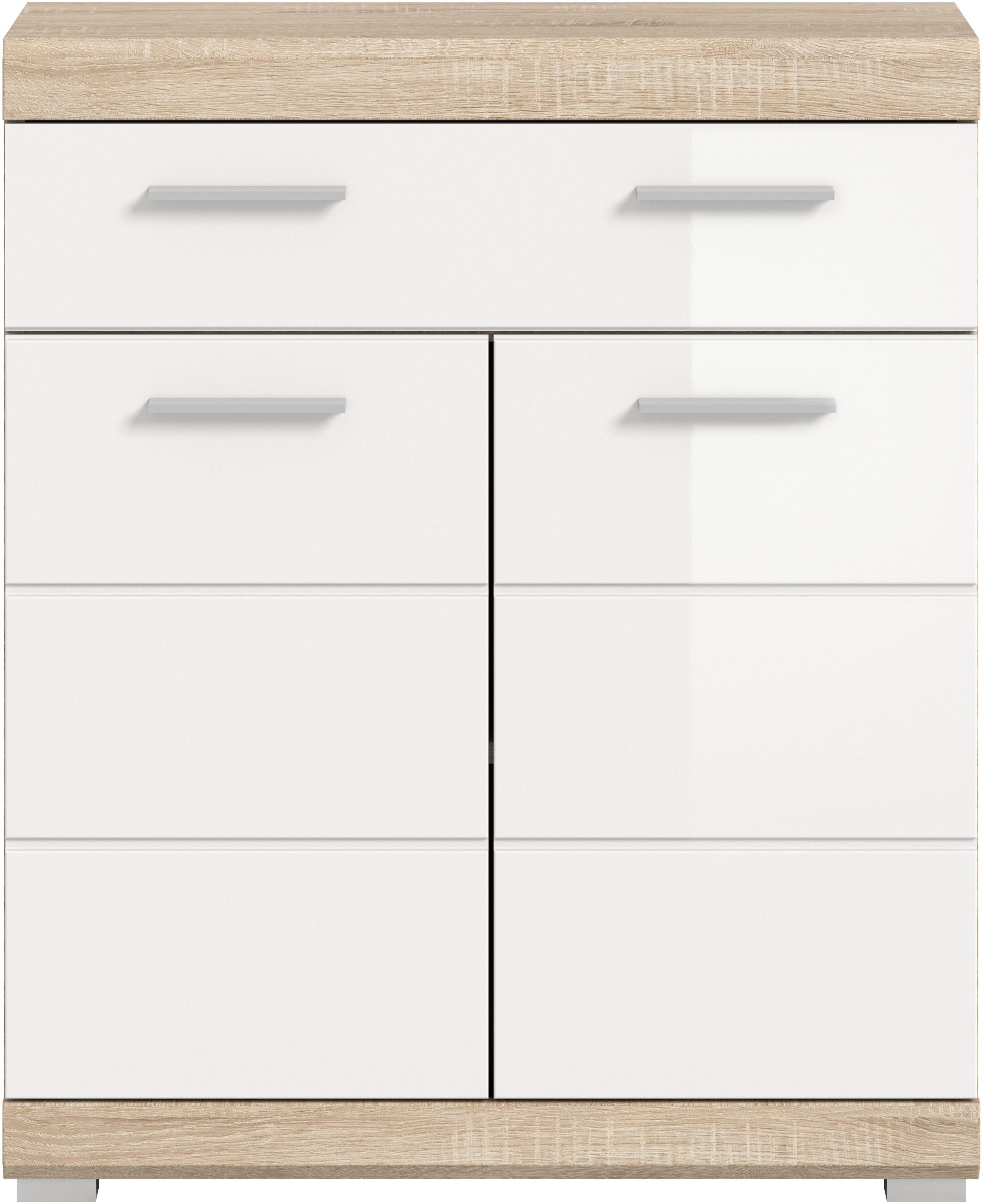 INOSIGN Onderkast Siena, breedte 74 cm, 2 deuren, 1 lade, 2 vakken, MDF-front in verschillende kleuren verkrijgbaar, badkamermeubels, badkamerkast, commode, badkamer