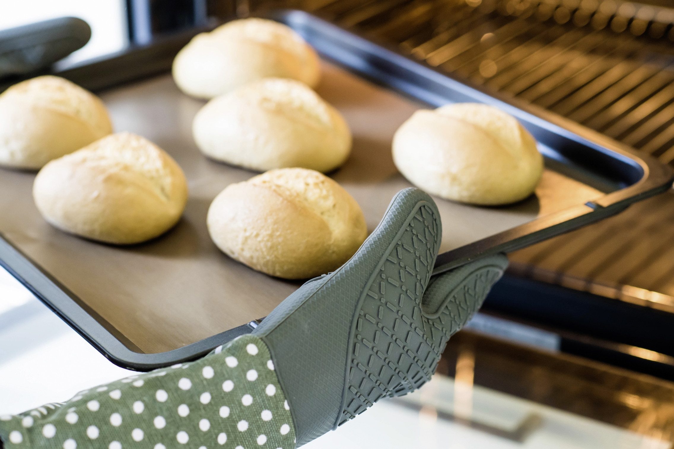 WENKO Ovenwanten Model Silicoon Oven- en grillhandschoenen, hittebescherming, katoen binnenkant, 1 paar (set, 2-delig)