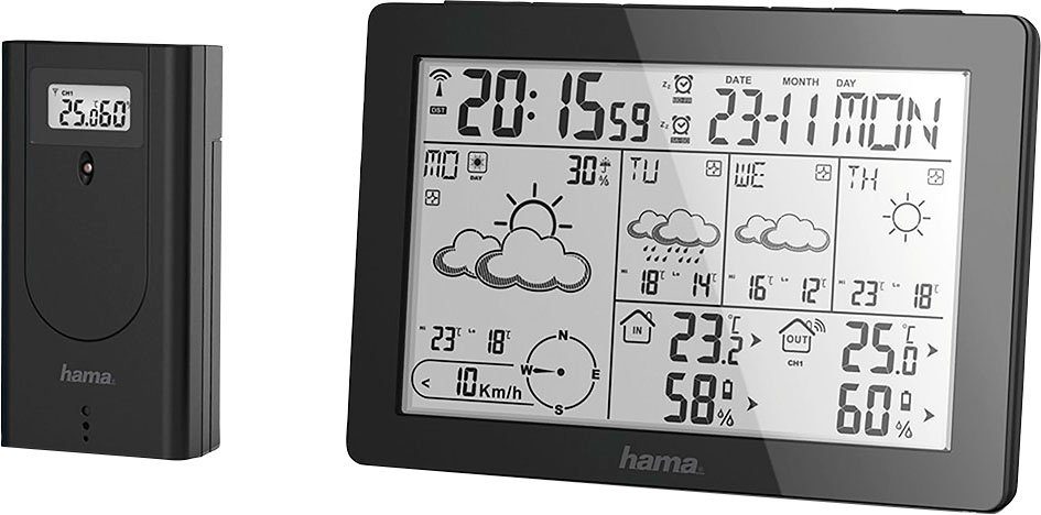 Hama Weerstation "Meteotime", zwart (2-delig)