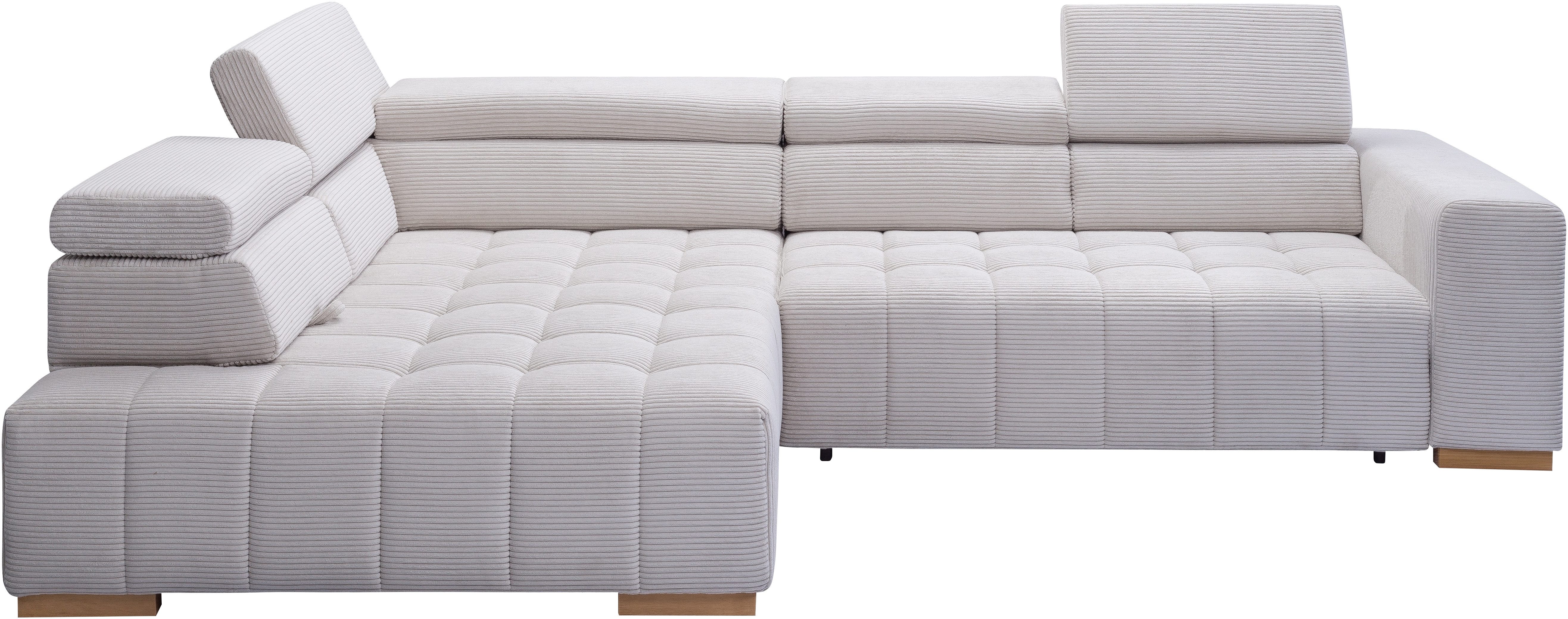exxpo - sofa fashion Hoekbank Elianos, hoog zitcomfort, verfijnde kruisstepping in de zitting, L-vorm