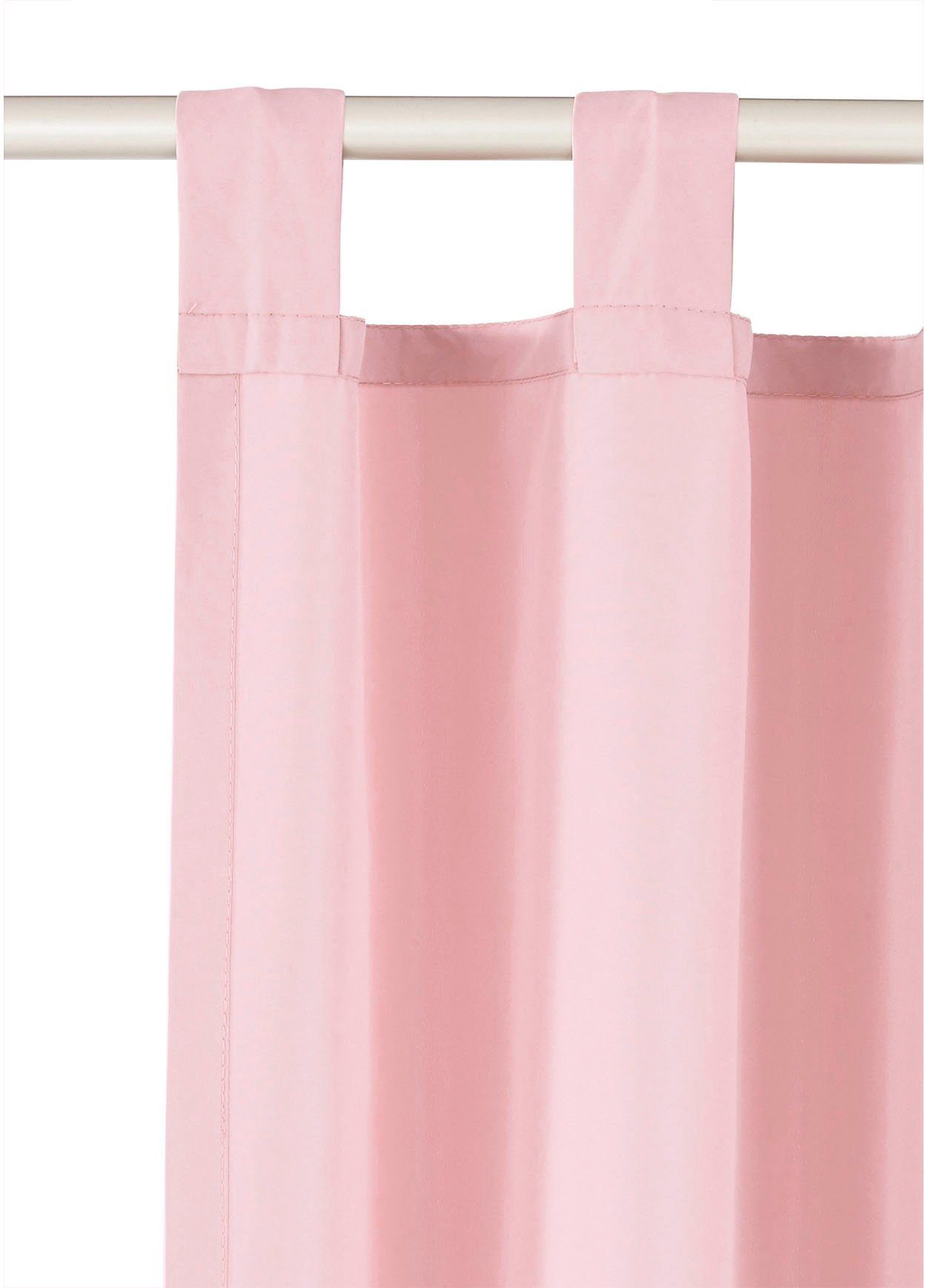 Home affaire Gordijn Parry set van 2, ondoorzichtig, monochroom, basic (2 stuks)